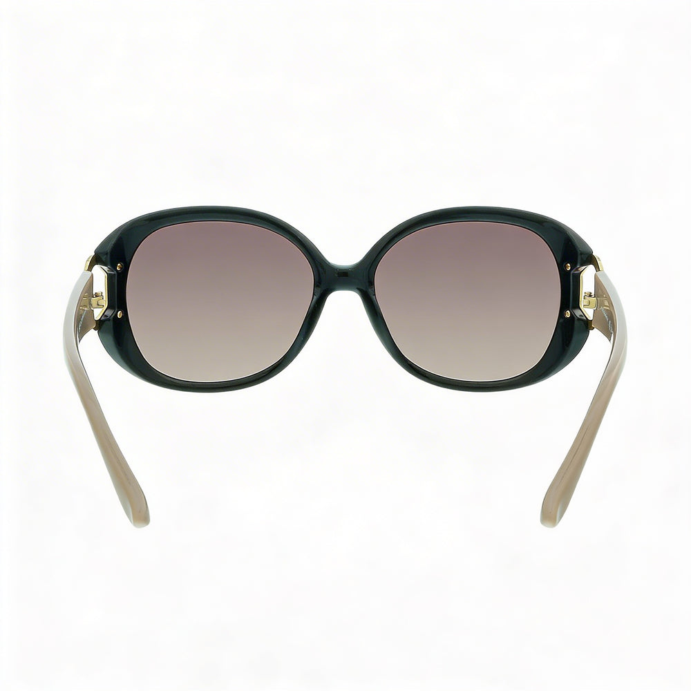 Gafas de sol Salvatore Ferragamo Sf668s 001 unisex negras, marrones topo degradadas con montura de material compuesto degradado marrón, no polarizadas con protección UV, 57mm