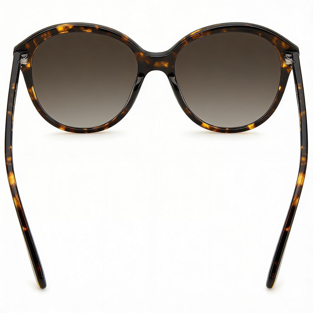 Gafas de sol informales kate spade new york para mujer, montura de acetato Havana, lentes marrones degradadas con protección UV, 55 mm