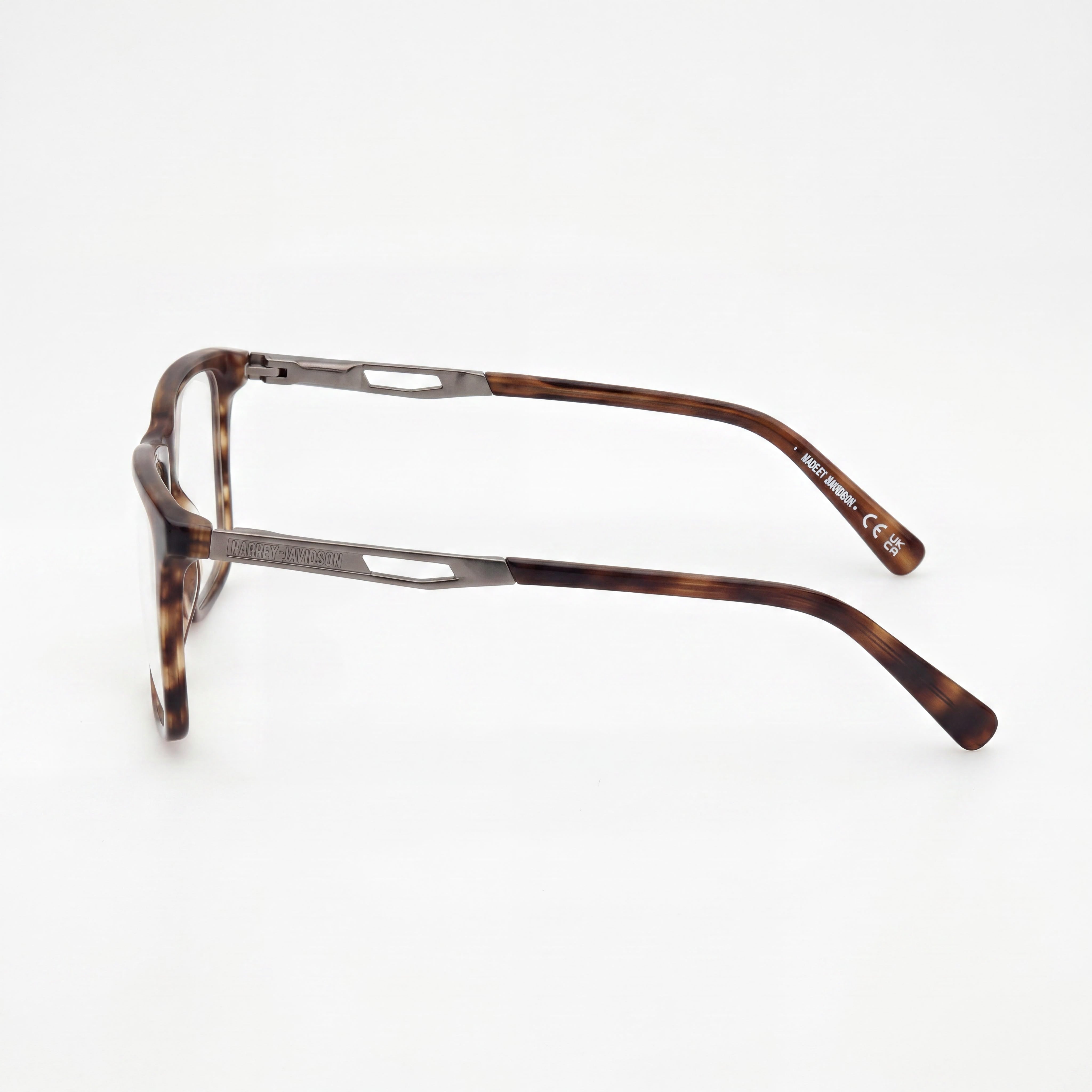 Gafas Harley-Davidson Rectangulares Marrón Claro de Cuerno para Hombre, Photo 3