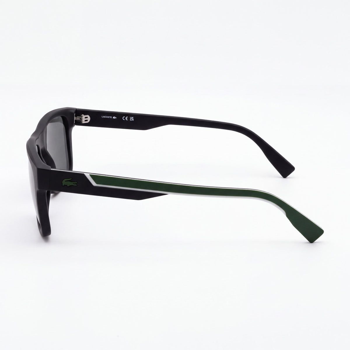 Gafas de sol Lacoste Classic para hombre con montura de plástico negro mate y lentes de policarbonato negras 54-17-145, Photo 3