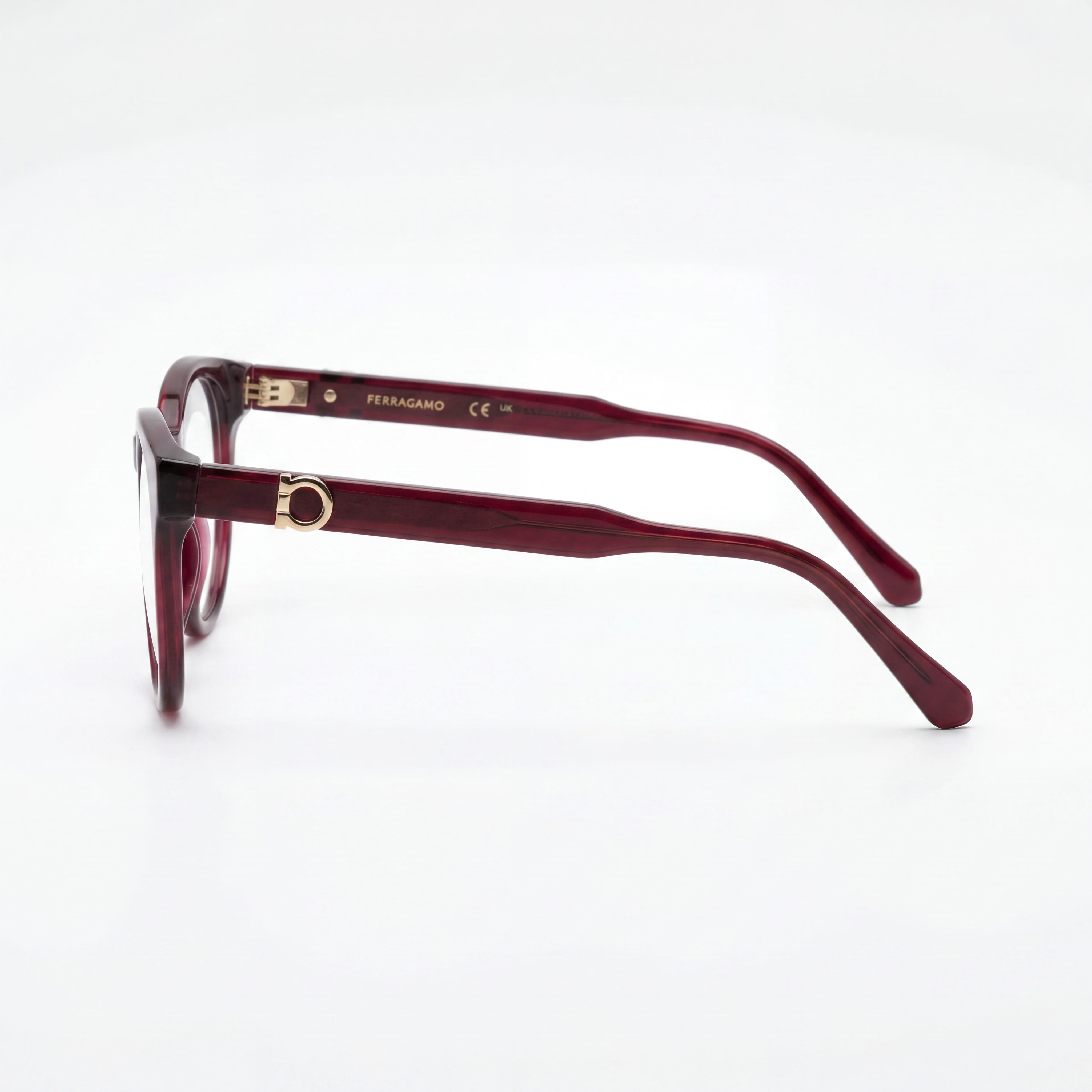 Salvatore Ferragamo Sf3032e Men's Transparent Burgundy Plastic Eyeglasses 51mm, Photo 2