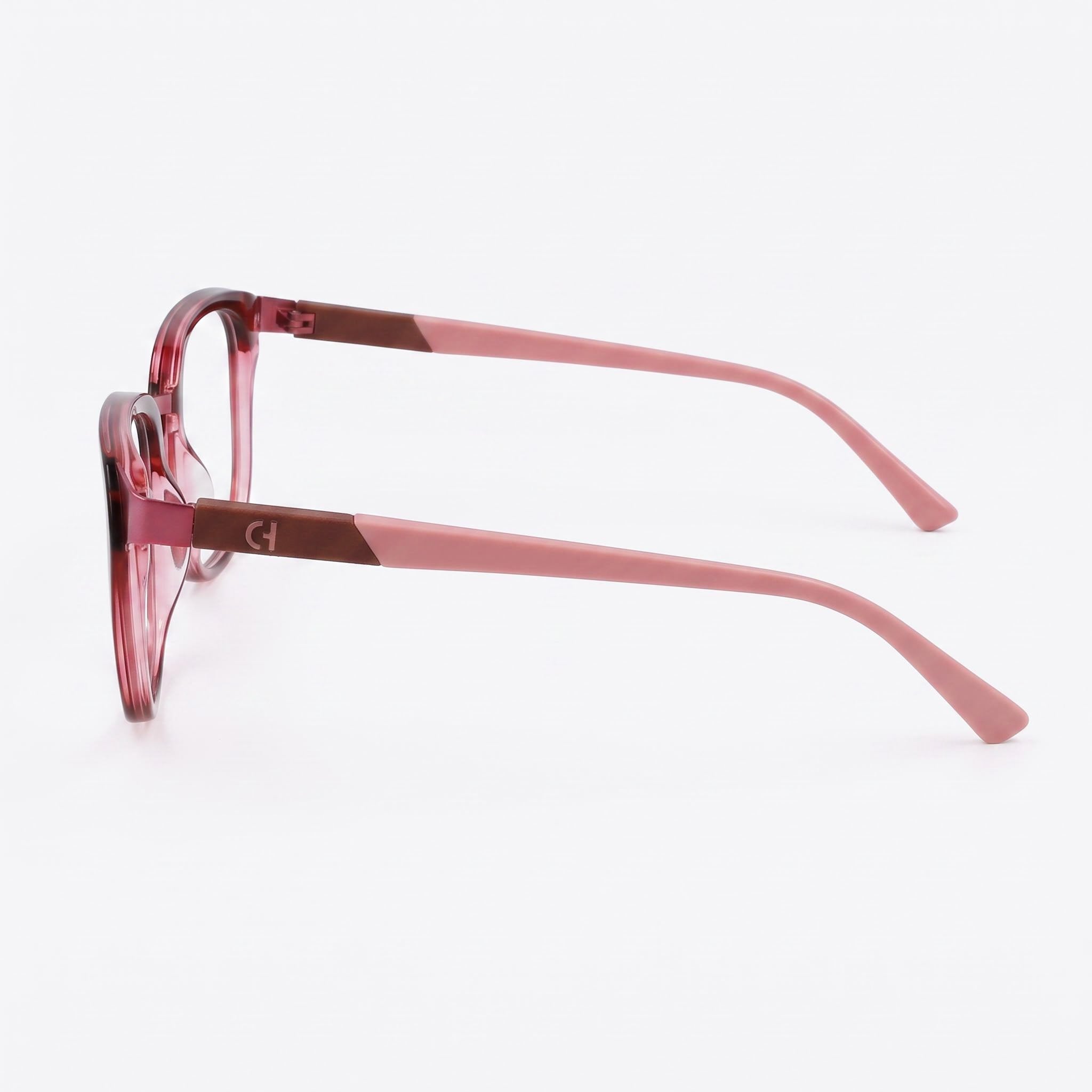 Gafas de sol unisex Cole Haan con montura de cristal burdeos y negro, lentes transparentes de demostración, aptas para prescripción médica., Photo 3