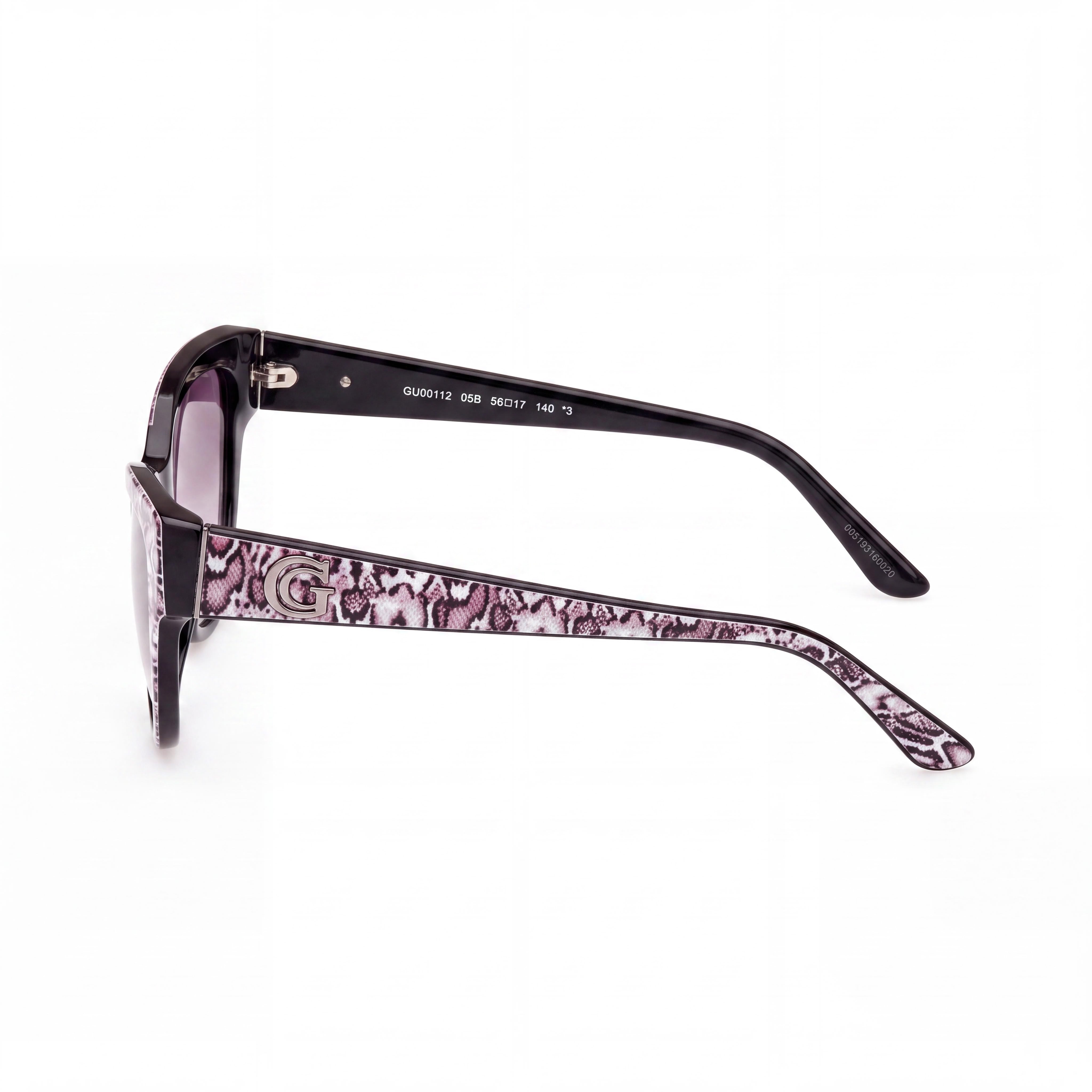 GUESS Modern Men's Acetate Sunglasses Shiny Black Gradient Smoke Lenses UV 400 (56-17-140), Photo 3