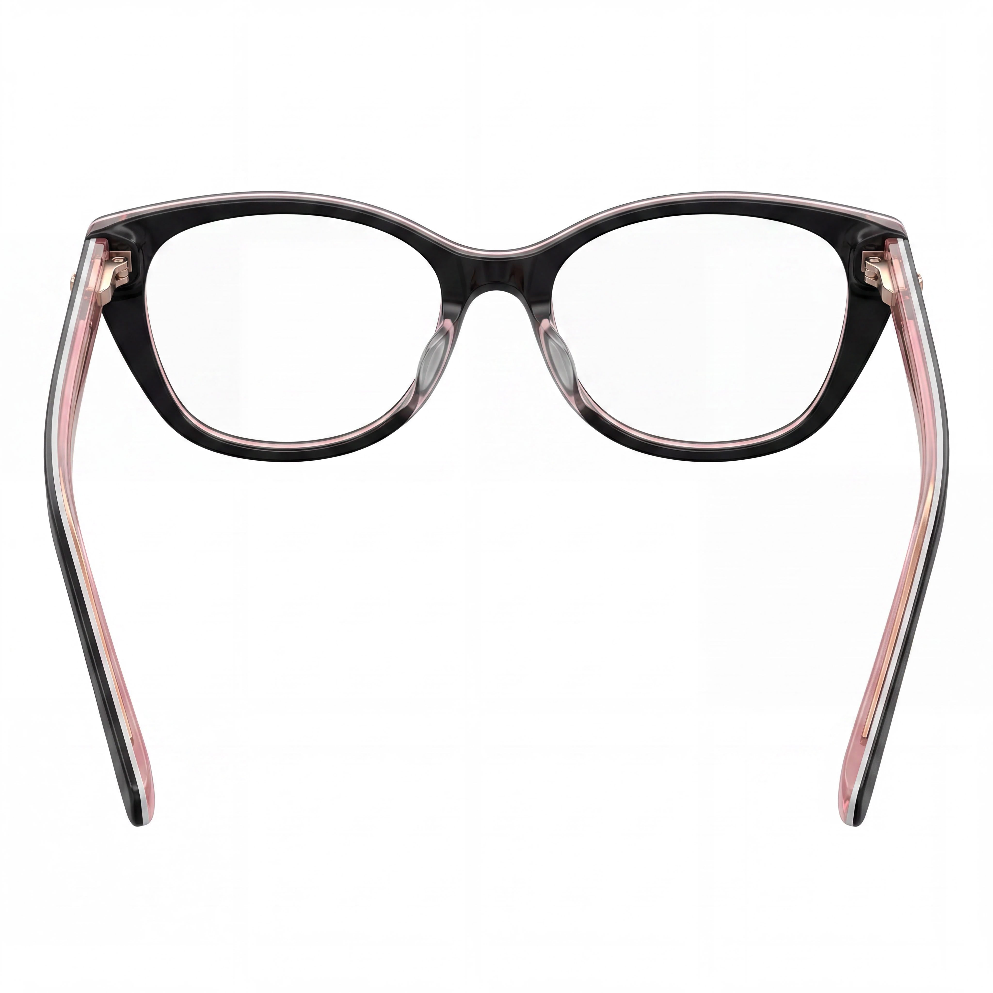Love Moschino Trilayer Heart Cat-Eye Women's Black Acetate Optical Glasses with Polycarbonate Lenses 51mm, Photo 3