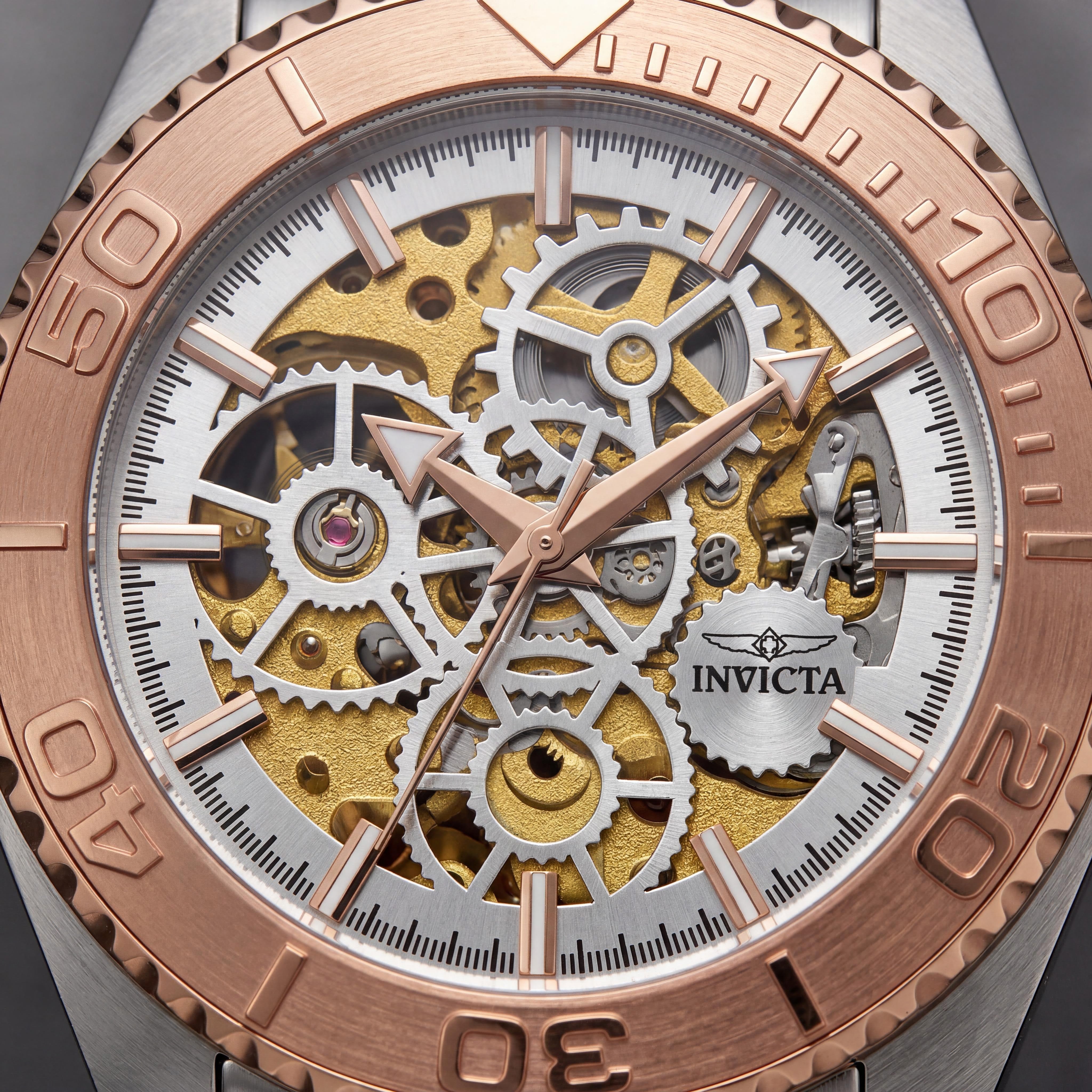 Invicta Objet D Art 69763 Reloj automático unisex con esfera plateada y caja de acero inoxidable, 43 mm, Photo 2