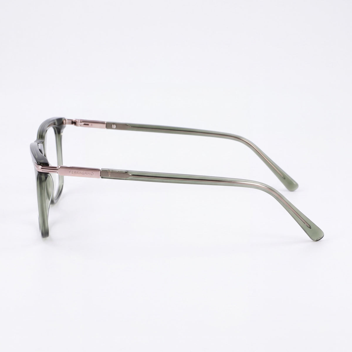Gafas graduadas unisex Salvatore Ferragamo Sf3007, montura de acetato verde transparente, tamaño 56 mm, Photo 2