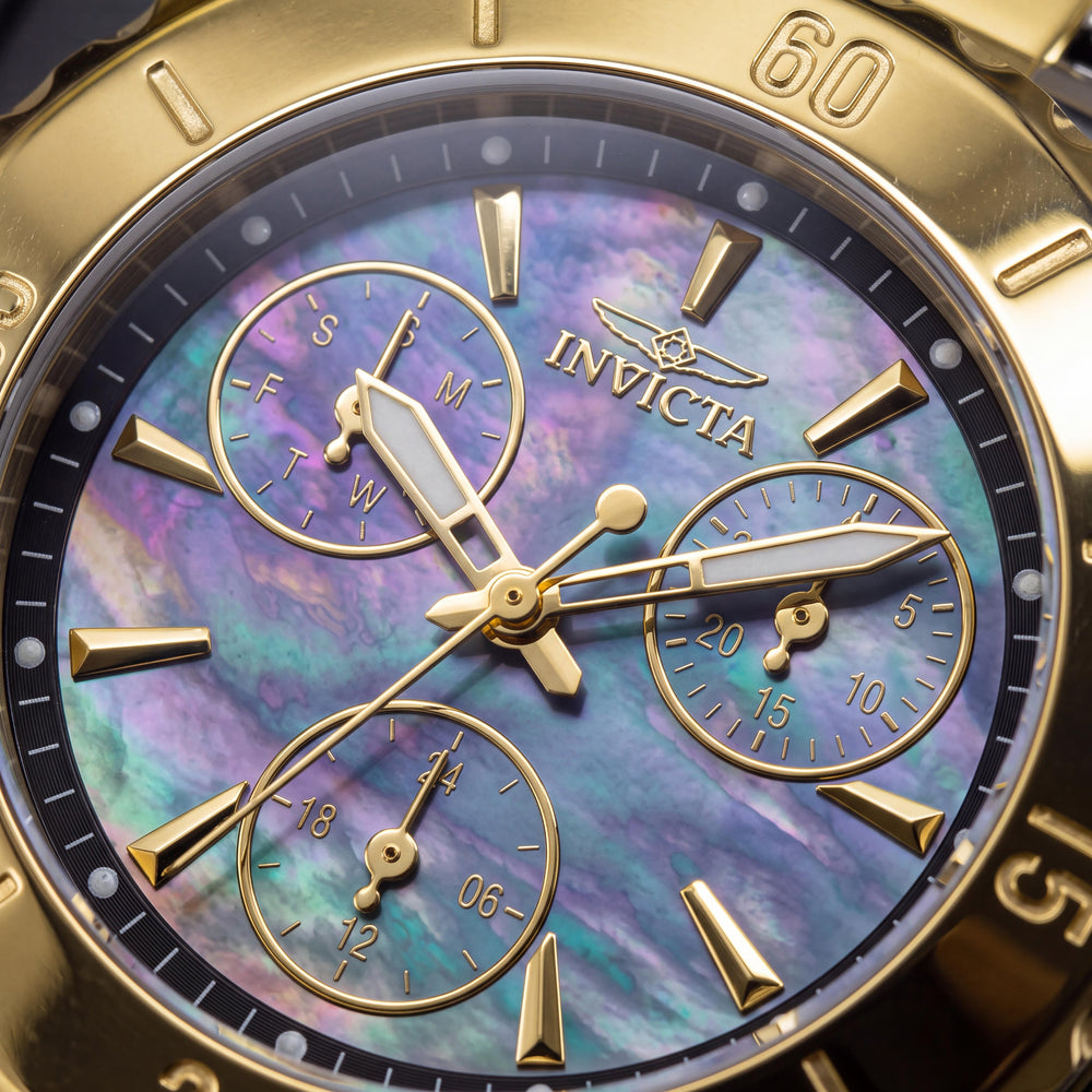 Invicta Angel Quartz Chrono Women's Two Tone Stainless Steel 100m Water Resistant Crystal Accented Bezel 38mm Watch