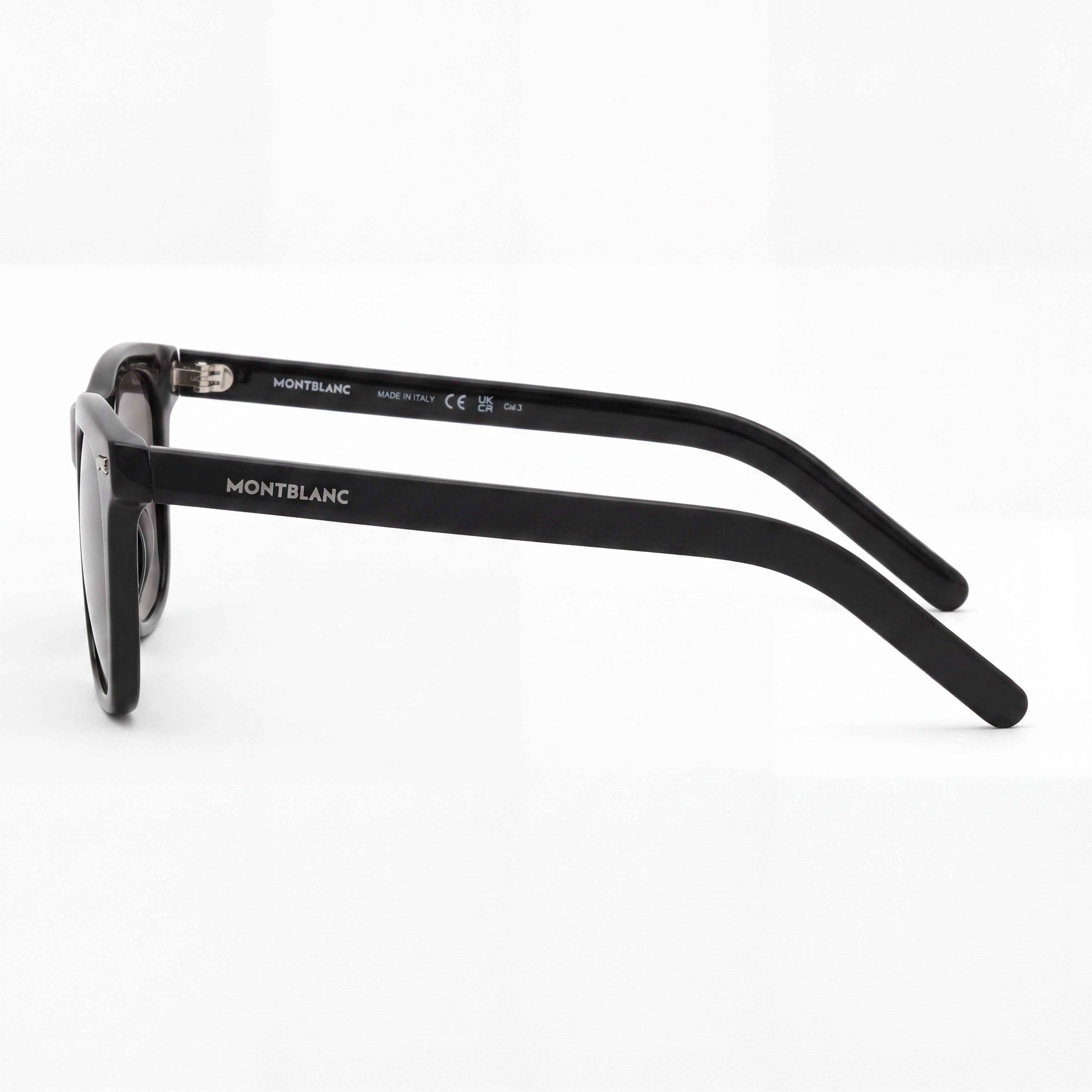 MONTBLANC Classic Unisex Acetate Multicoloured Frame Black Grey Lens Sunglasses 56mm UV Protection, Photo 2