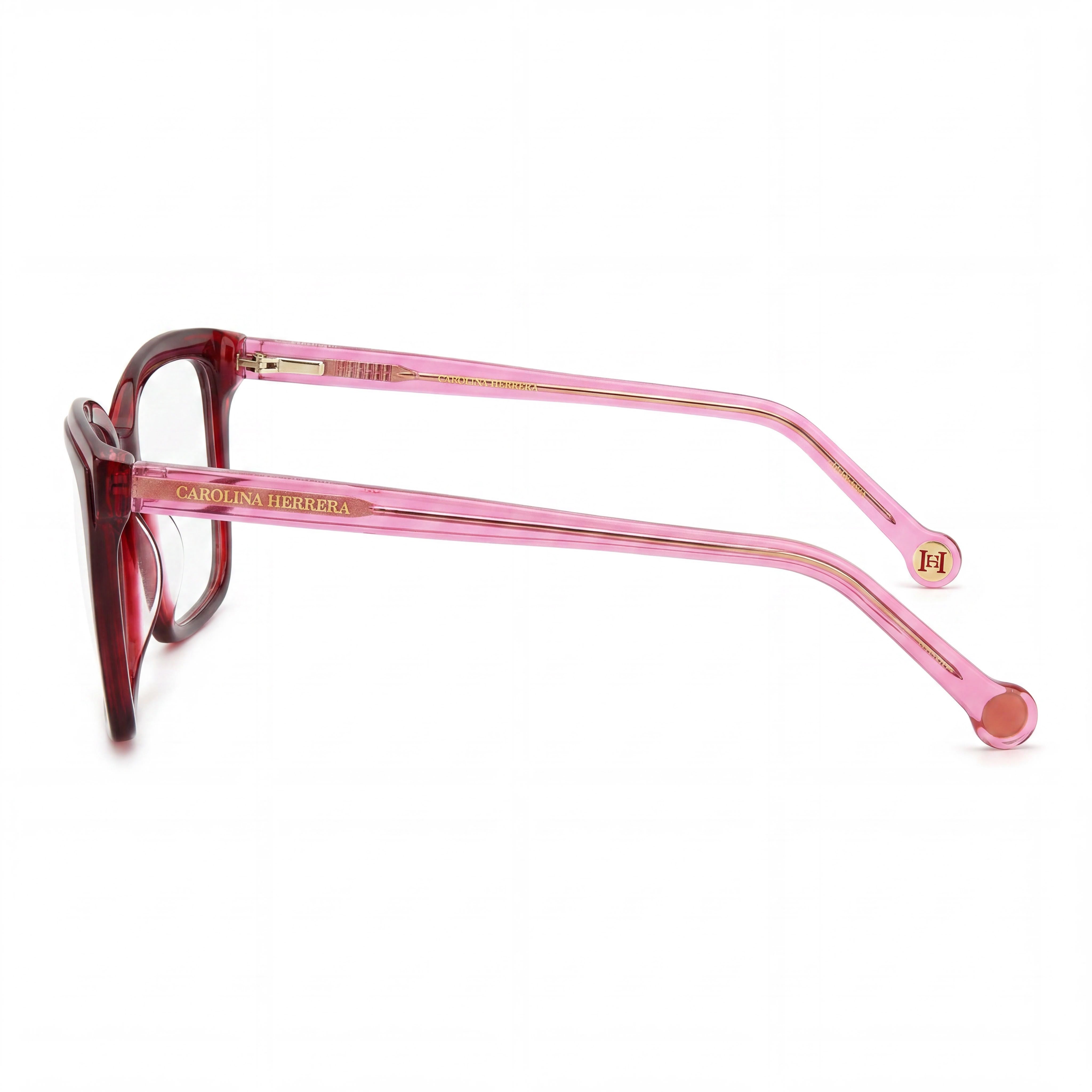 Carolina Herrera Her 0251/G Women's Plastic Frame Burgundy Pink Non-Polarized Sunglasses 53mm, Photo 2