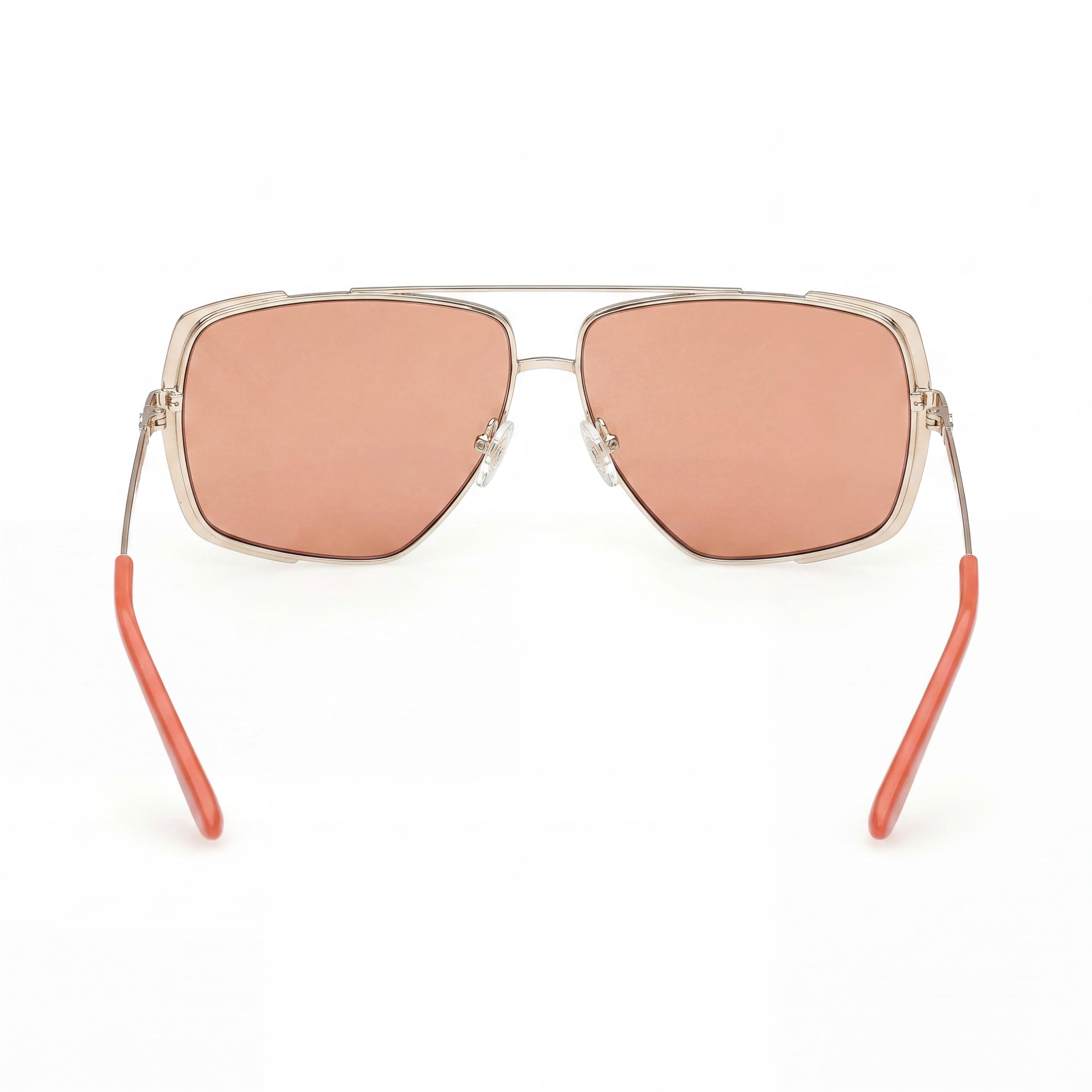 GUESS Gu00220 Women's Acetate Frame in Light Orange Pale Gold with Brown Non-Polarized Lenses 62mm, Photo 4