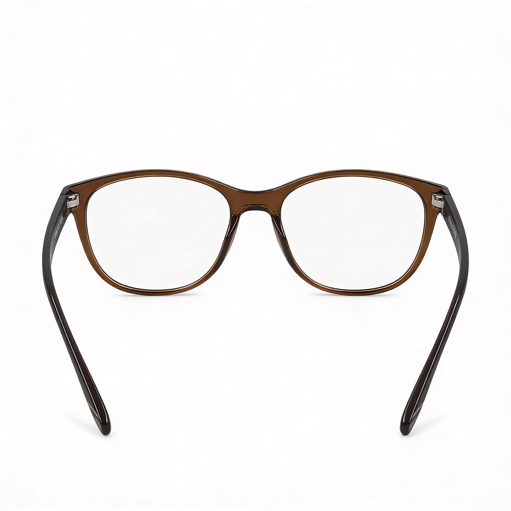Gafas graduadas Calvin Klein Ck19572 para mujer, montura de plástico marrón ámbar cristal, 52 mm