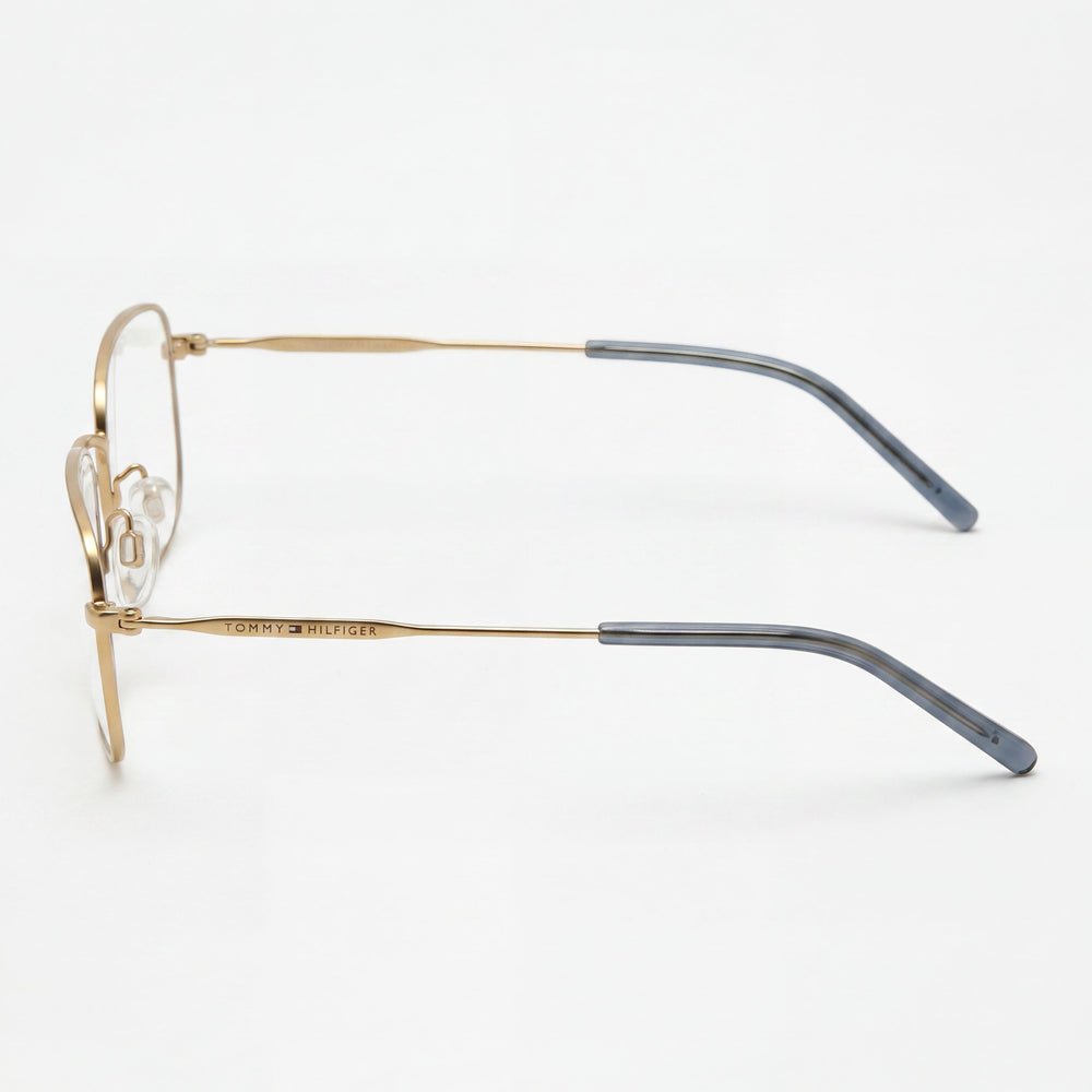 Tommy Hilfiger Casual Men's Alloy Steel Frame Non Polarized Polycarbonate Eyewear, 55mm Matte Gold