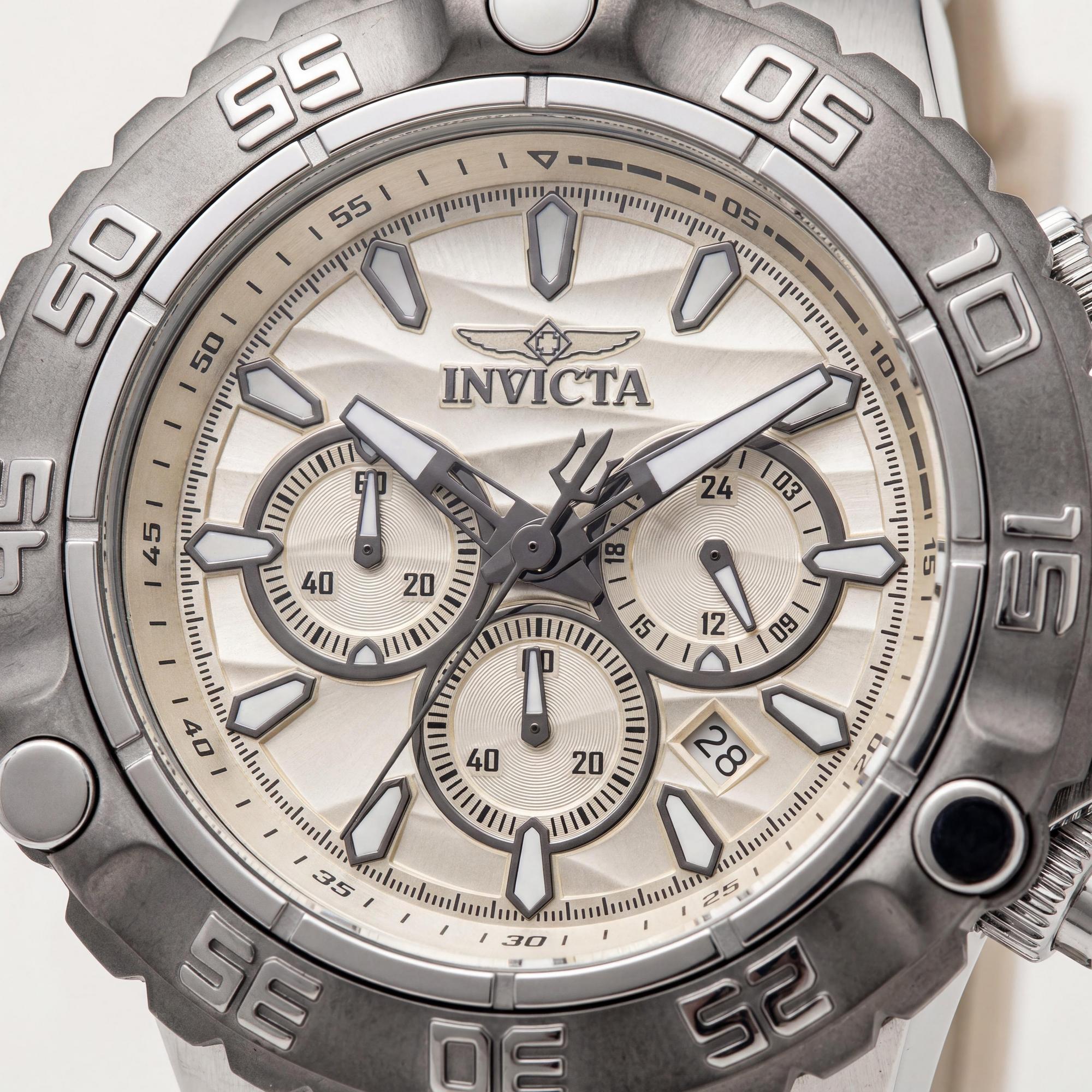 Invicta Subaqua - Poseidon 48558 Unisex Chronograph Silver Stainless Steel 55mm Quartz Wrist Watch, Photo 2