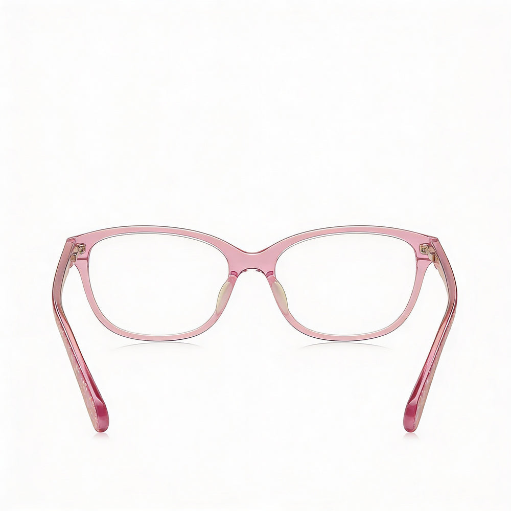 kate spade new york Modern Women's Transparent Pink Acetate Frames with Non- Pink Lenses 46mm