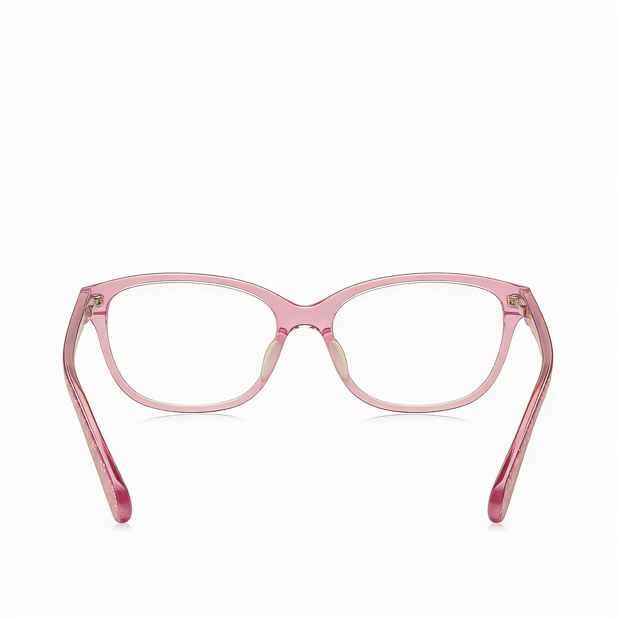 Montura moderna de acetato rosa transparente para mujer de Kate Spade New York con lentes en tonos rosa de 46 mm, Photo 4