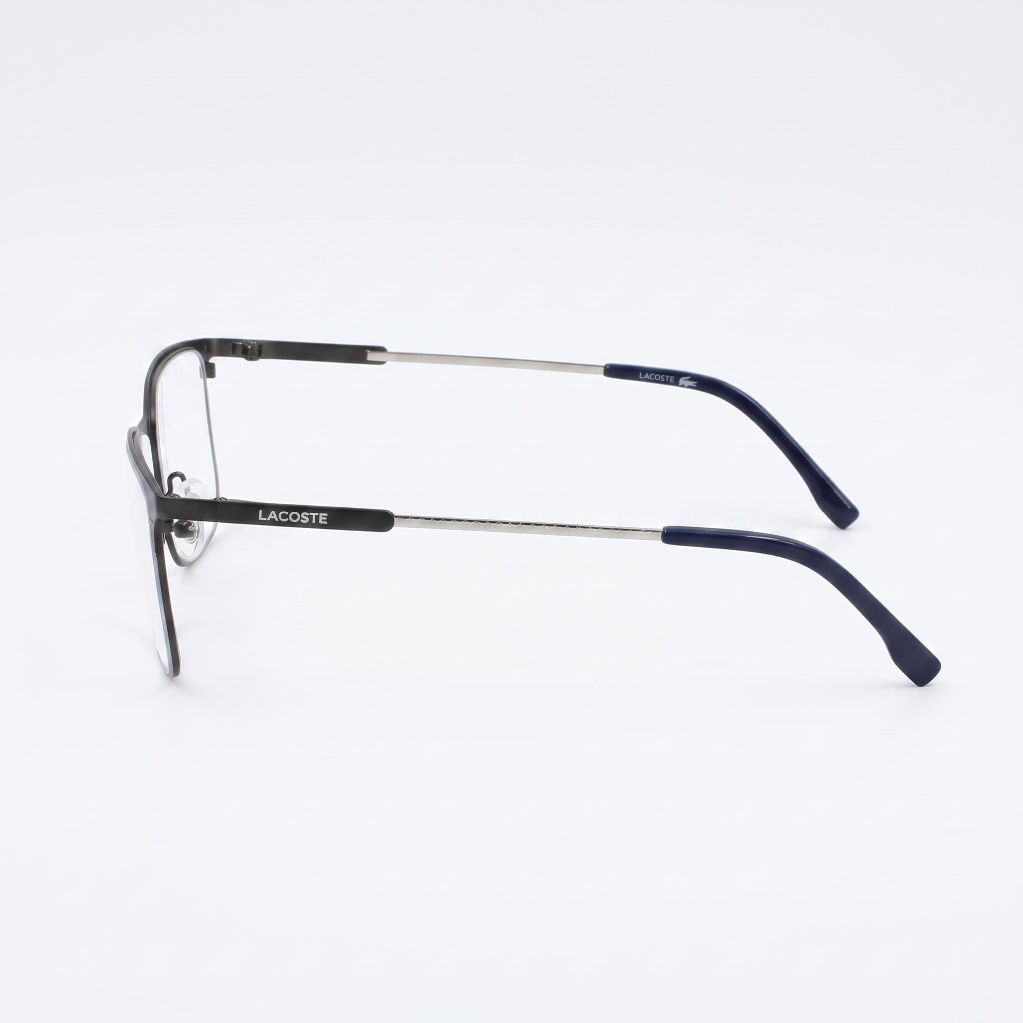 Lacoste Modern Unisex Matte Dark Grey Acetate Frame Optical Eyeglasses with 55mm Lens Width, Photo 3