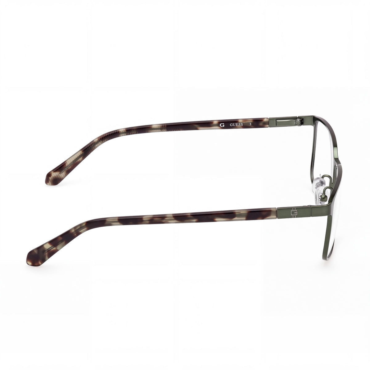 GUESS GU50244 Gafas para hombre de metal verde oscuro mate/verde oscuro brillante 57-16-145, Photo 2