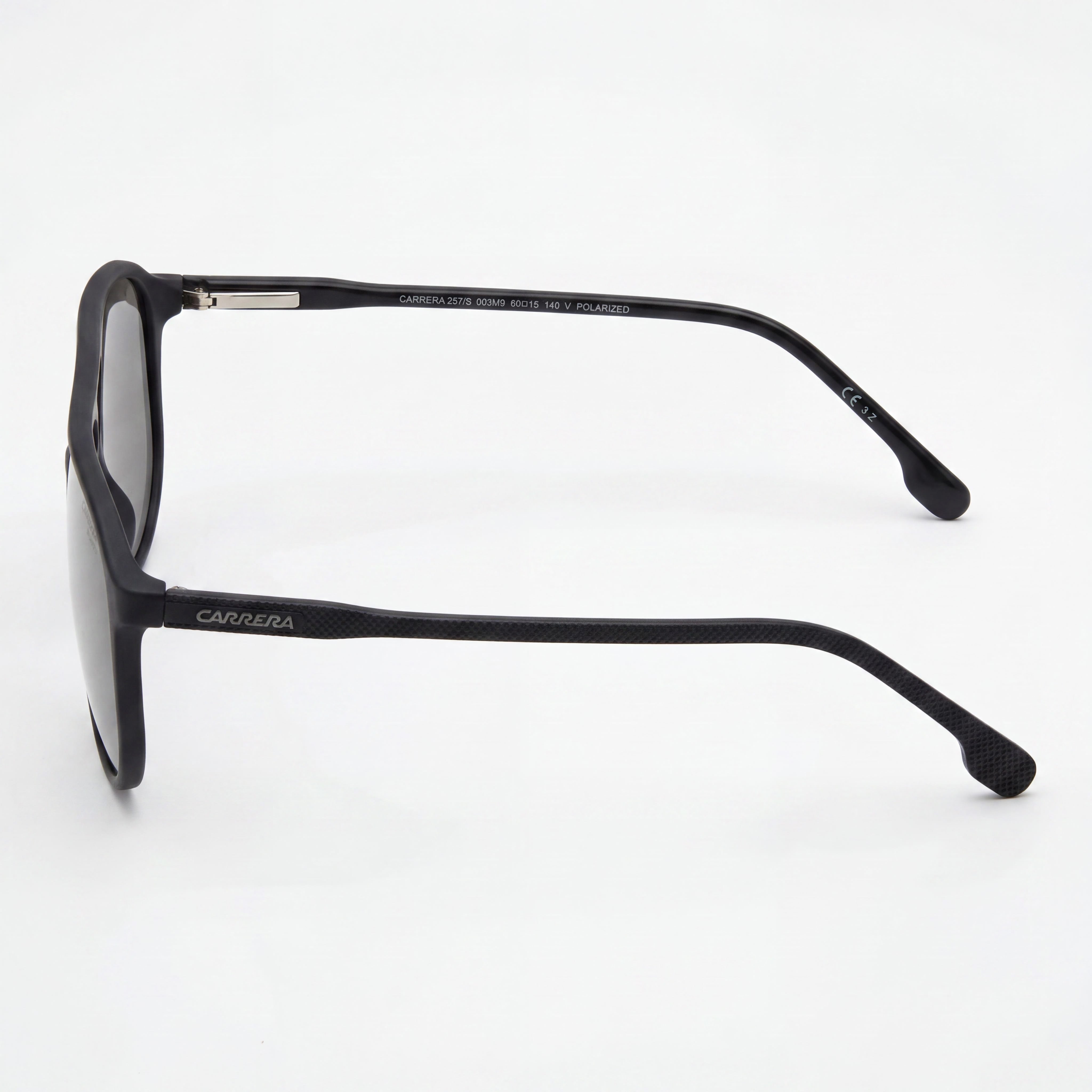 Gafas de sol Carrera 257/S unisex con montura de propionato negro, lentes negro mate, 100 % protección UV, 60-15-140 mm, Photo 3
