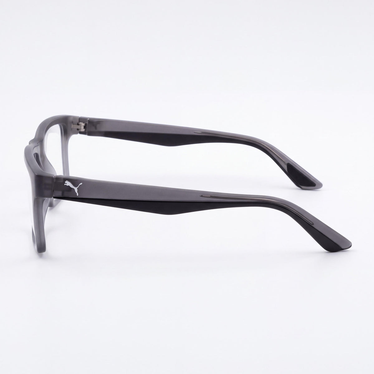 PUMA Pu0487o-005 Unisex Eyewear, Grey Transparent Acetate Frame, Lens Width 56, Bridge 17, Temple 145, Photo 3