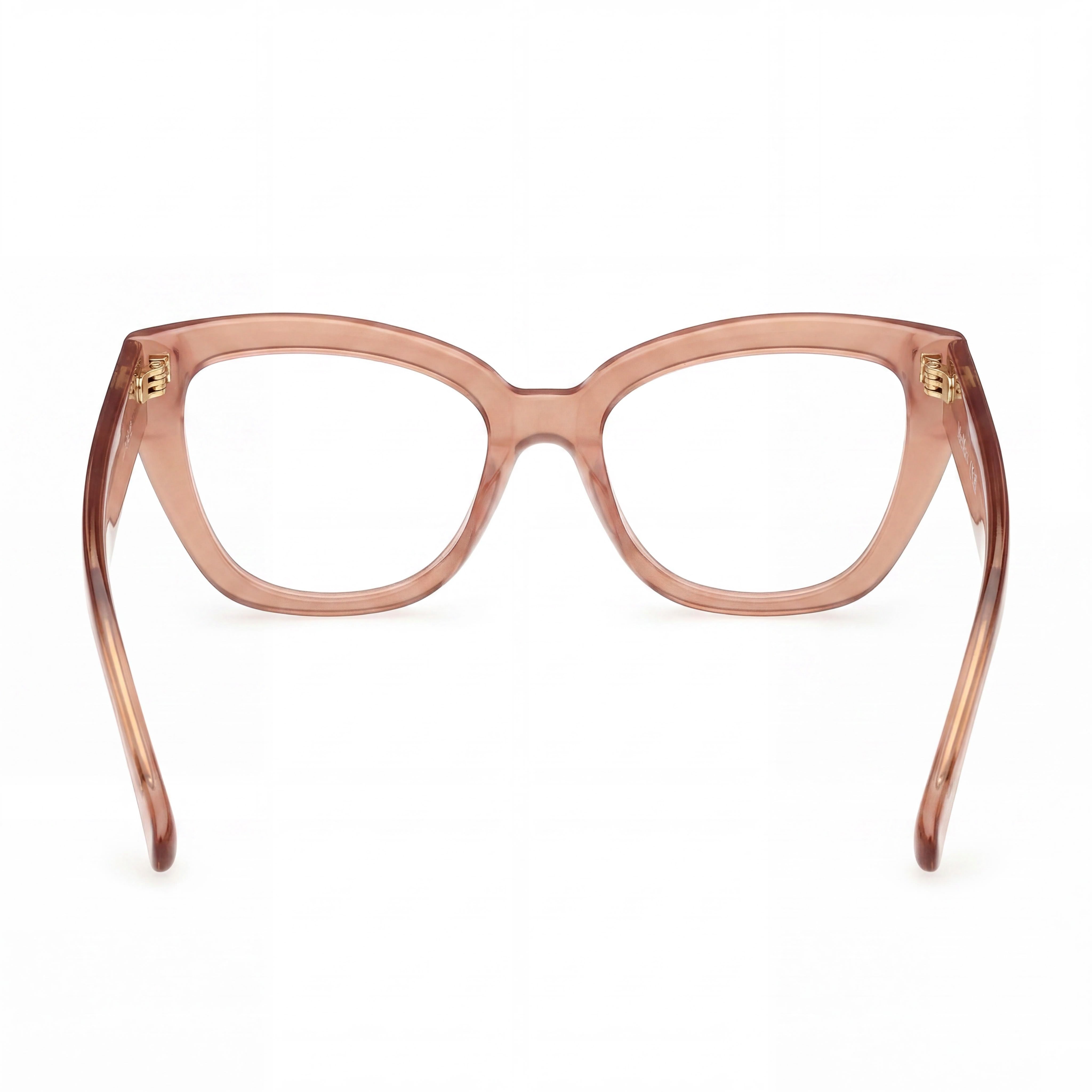 MaxMara Gafas para hombre polarizadas de plástico, color marrón claro brillante 54-18-140, Photo 4