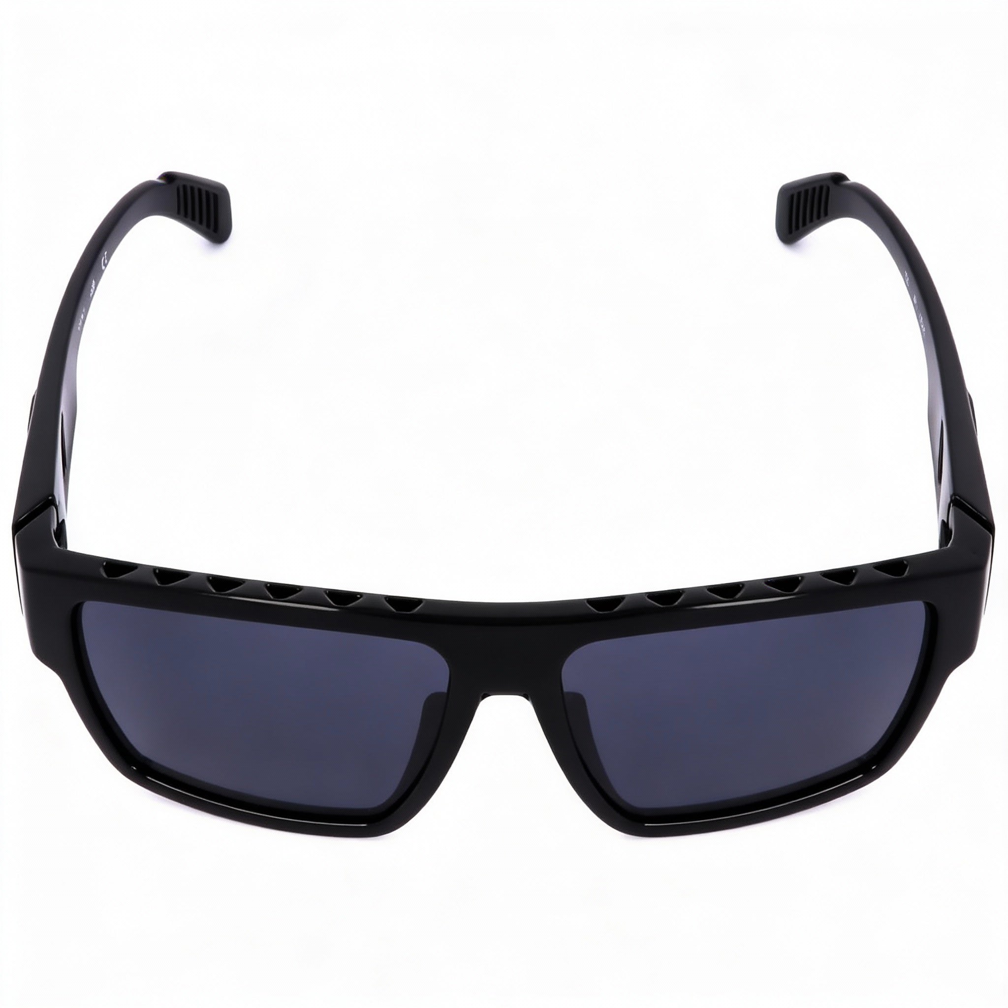 adidas Men's Sp0008 Shiny Black TR90 Plastic Sunglasses with Smoke Non-Polarized Lenses, 100% UV Protection 61mm, Photo 4