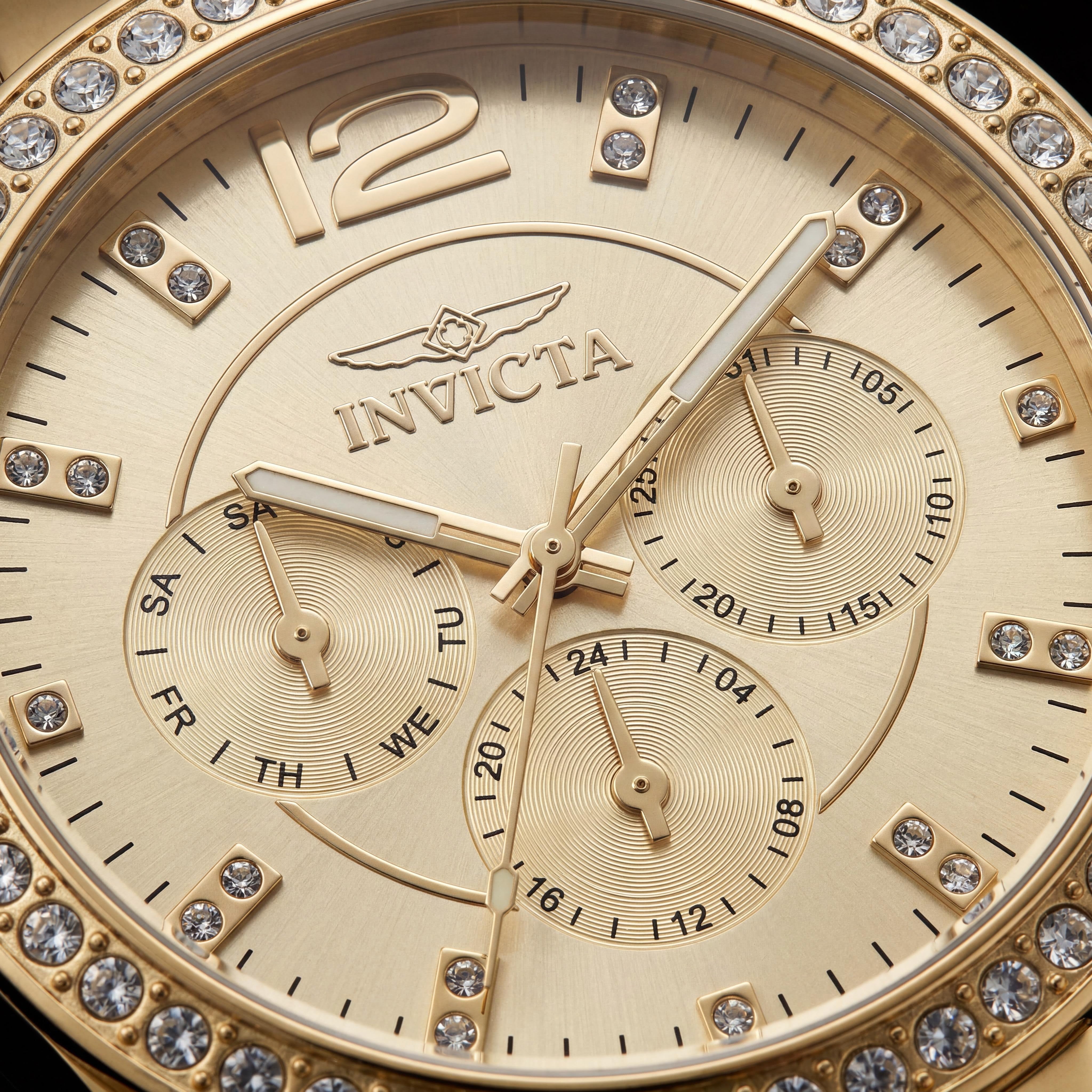 Invicta Angel 50109 Unisex Gold Stainless Steel Chronograph Bracelet 38mm Watch, Photo 2
