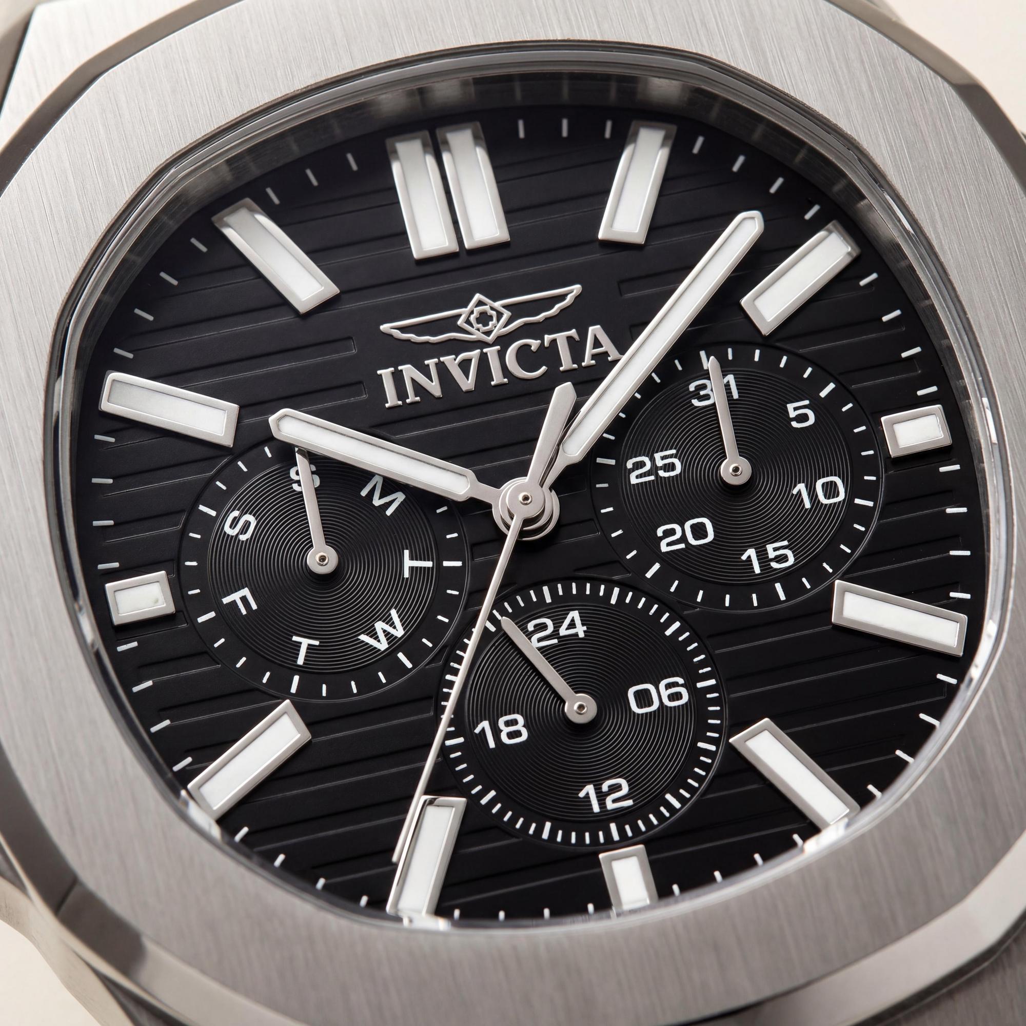 Invicta Speedway 48325 Unisex Chronograph Stainless Steel Watch Silver Black Dial 41mm, Photo 2