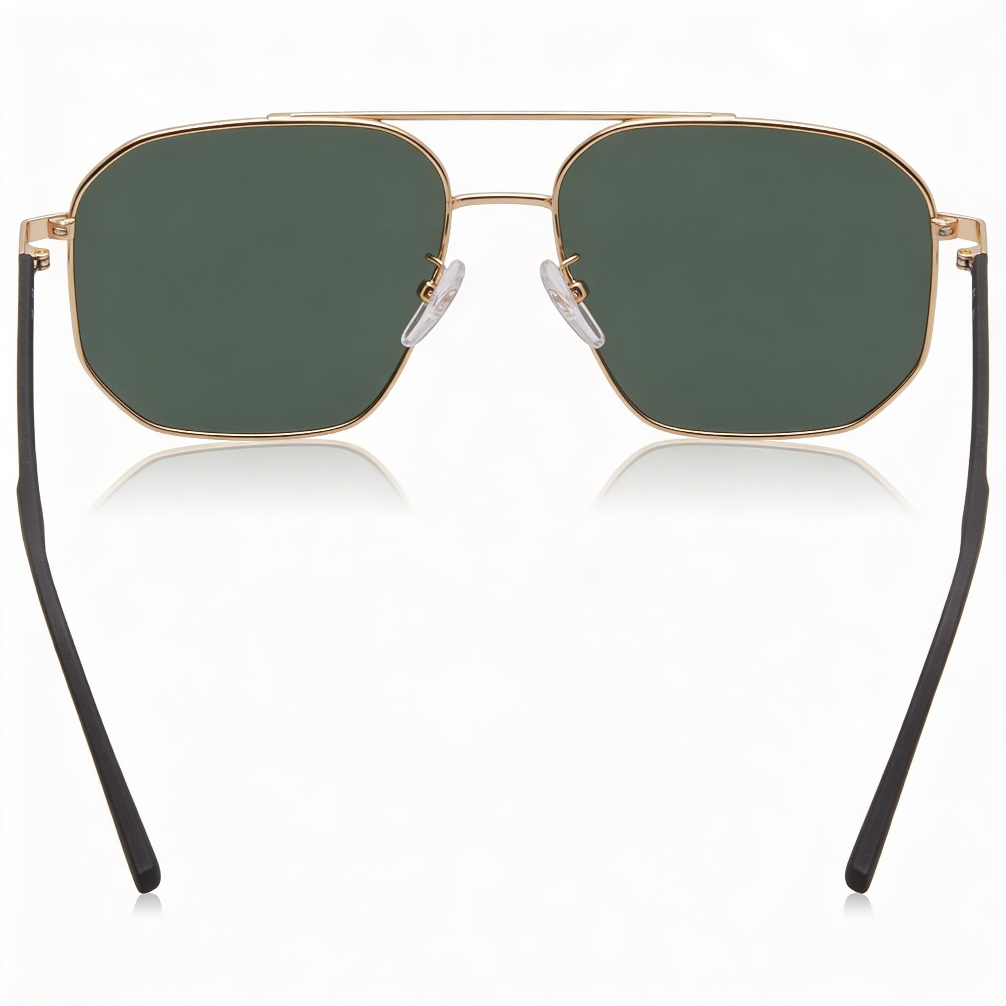 Fila Casual Men's Metal-Injected Shiny Rose Gold Frame Green Polarized UV Sunglasses 58-16-140, Photo 3
