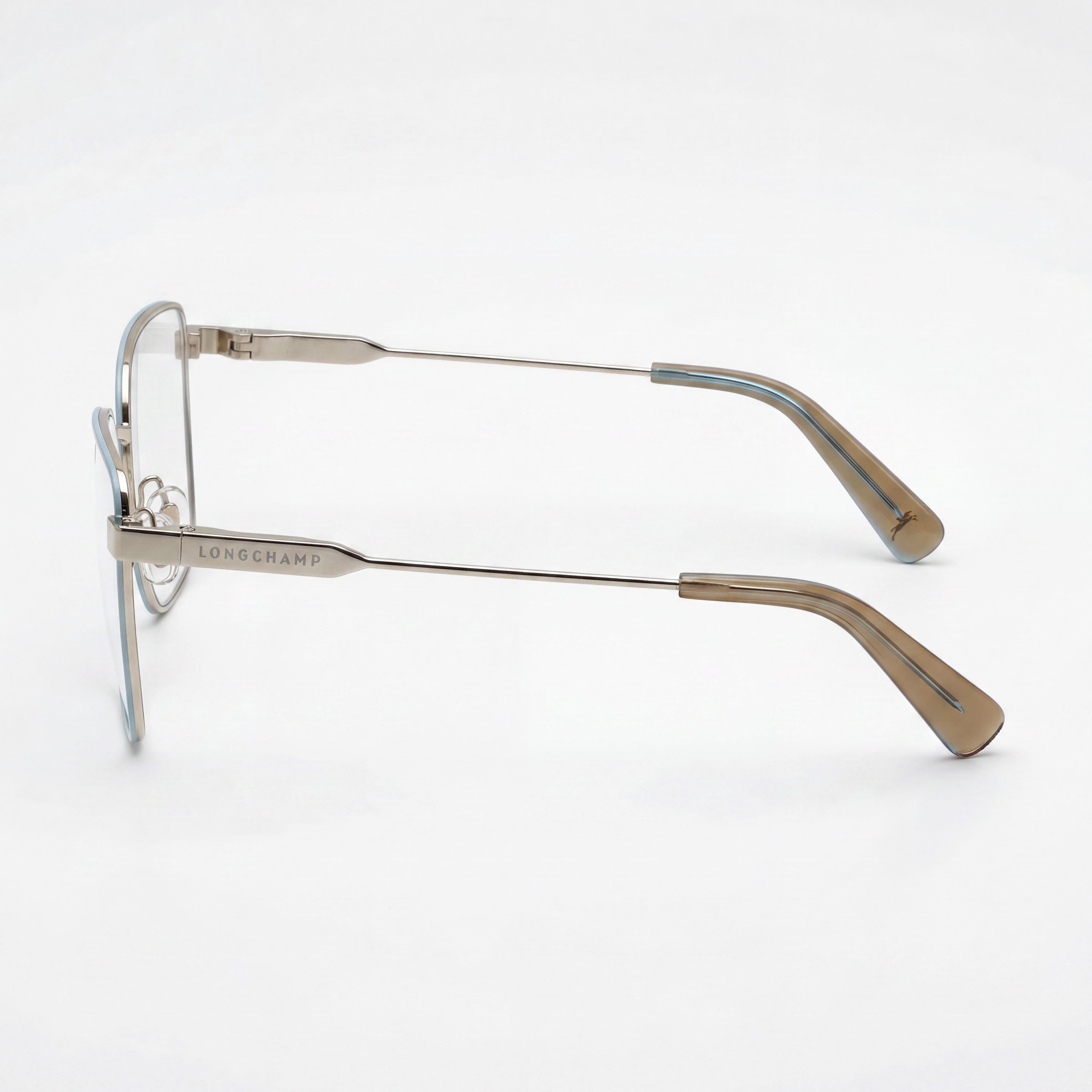 Longchamp LO2164 - Montura óptica informal de metal dorado claro para hombre, sin polarizar, 52-15-140, Photo 2