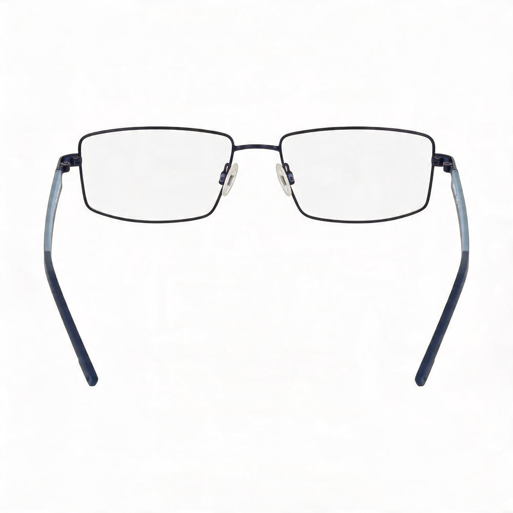 Flexon Classic Women's Matte Navy Acetate Frame, Polycarbonate Lens Eyewear, 52mm Lens Width, 17mm Bridge, 145mm Temple