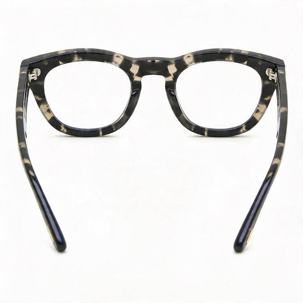 Tom Ford Ft5873-b Men's Blonde Tortoise Oval Full Rim Pantographed Plastic Clear Non- Eyeglasses 49mm