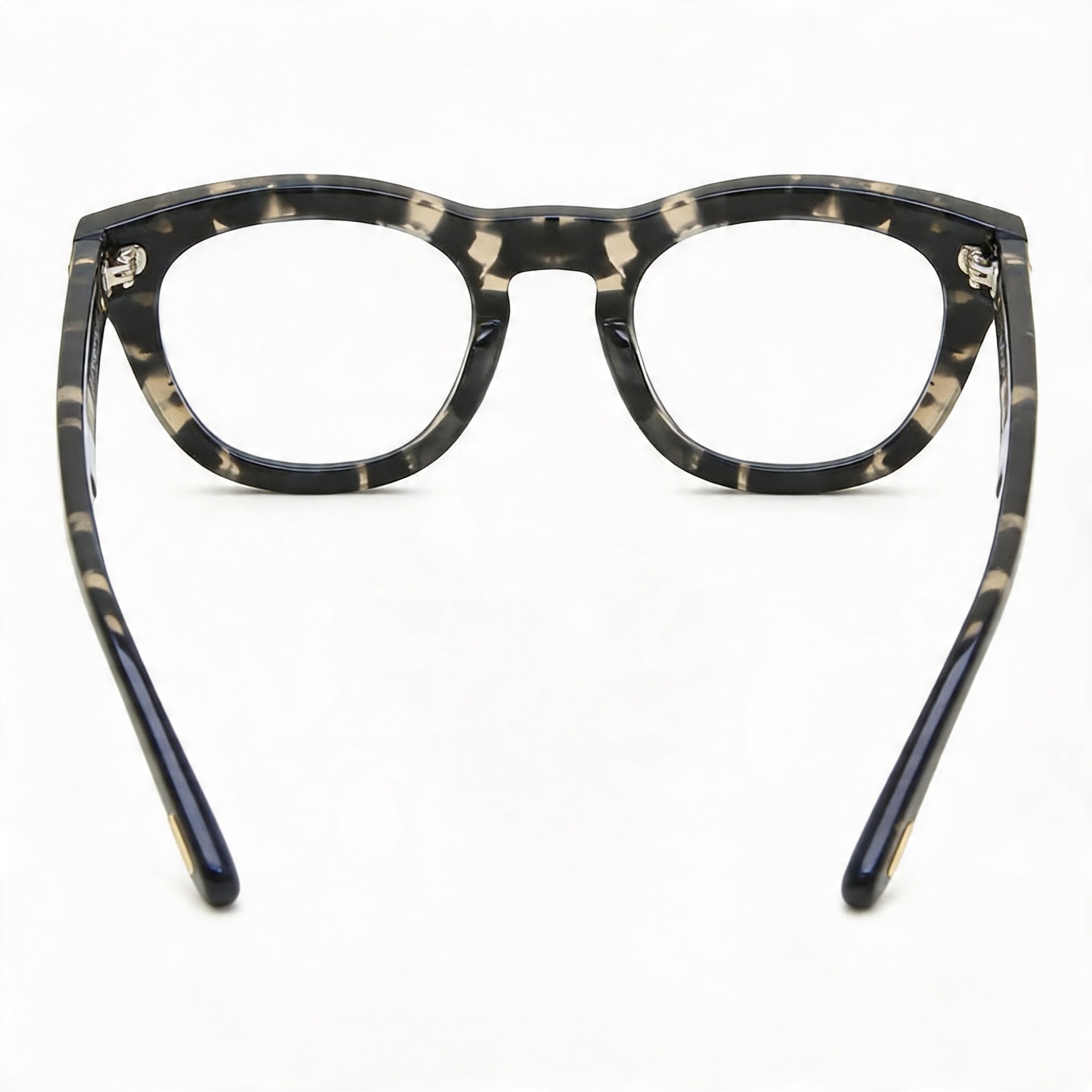 Tom Ford Ft5873-b Gafas para hombre, ovaladas, de montura completa de plástico pantografiado, color carey rubio, transparentes sin graduación, 49 mm, Photo 3