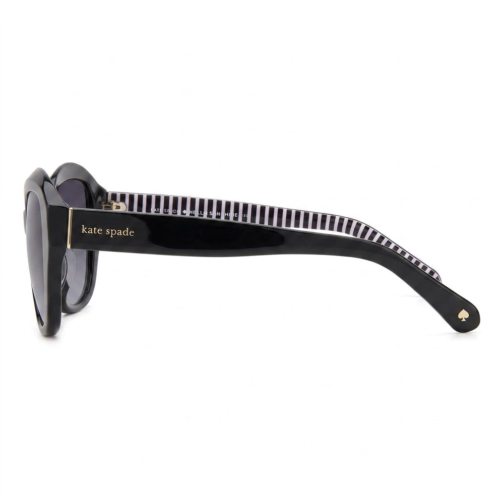 Gafas de sol casuales de acetato negro gris oscuro sombreado con lentes grises oscuras sombreadas de 54 mm para mujer de Kate Spade New York