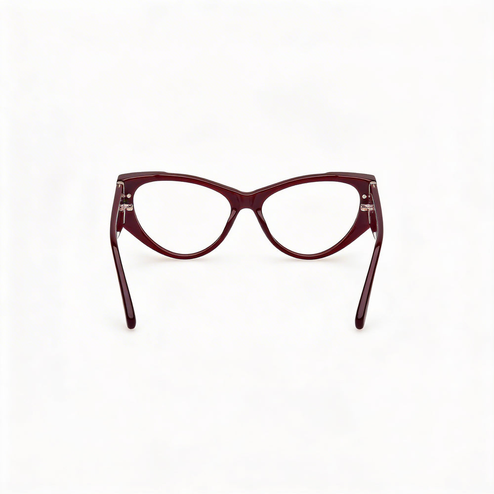 Gafas unisex MaxMara Clásico con montura de plástico y lentes de policarbonato en burdeos brillante de 55 mm