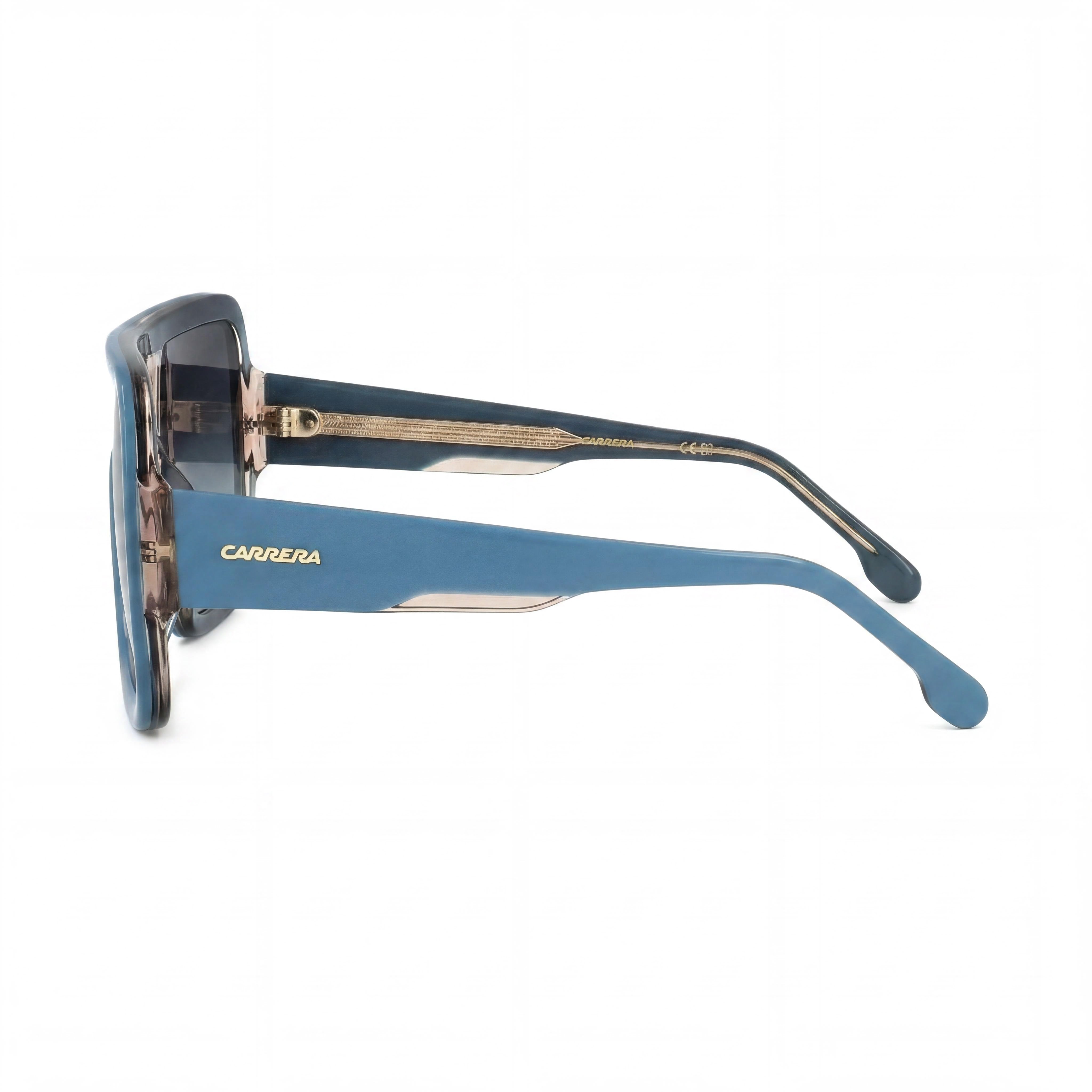 Gafas de sol Carrera Classic unisex con montura de acetato, color azul, beige y gris oscuro, lentes en gris oscuro con protección UV de 62 mm., Photo 3