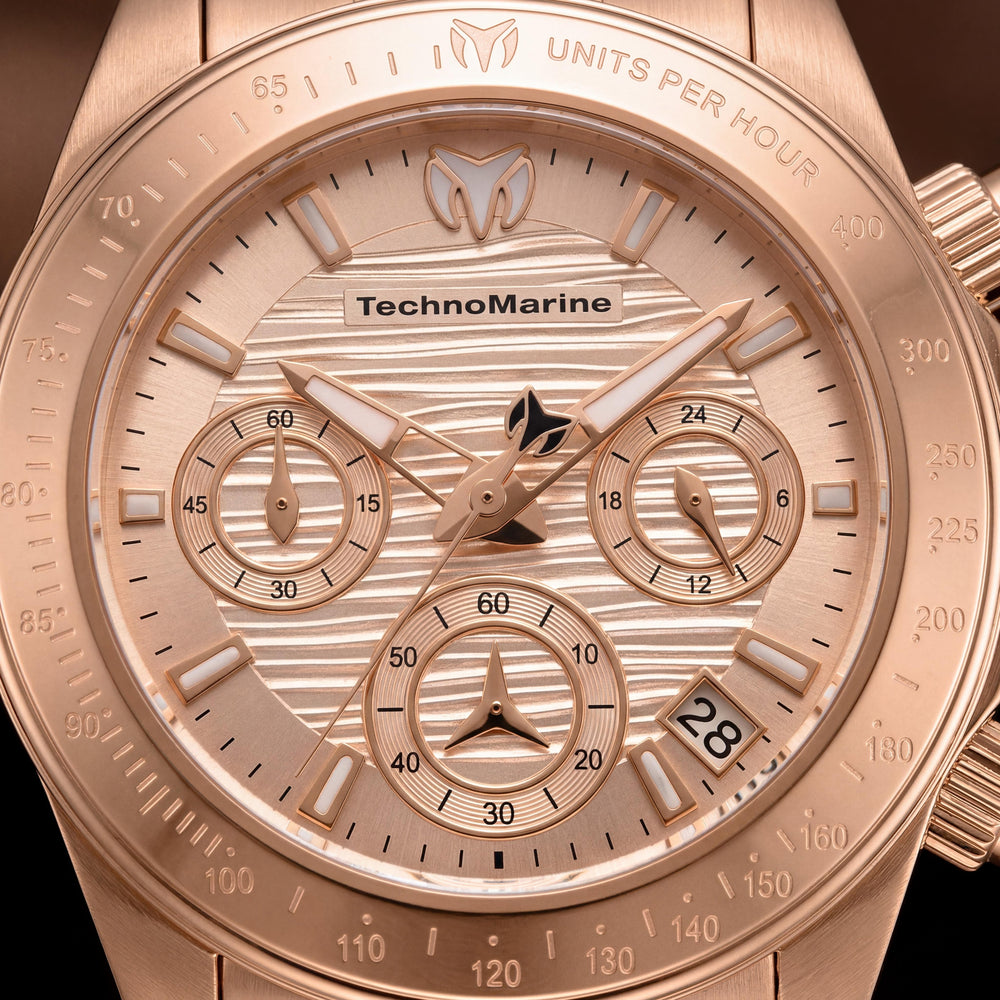Technomarine Manta TM-219017 Women's 38mm Stainless Steel Water Resistant Watch with Rose Gold Dial
