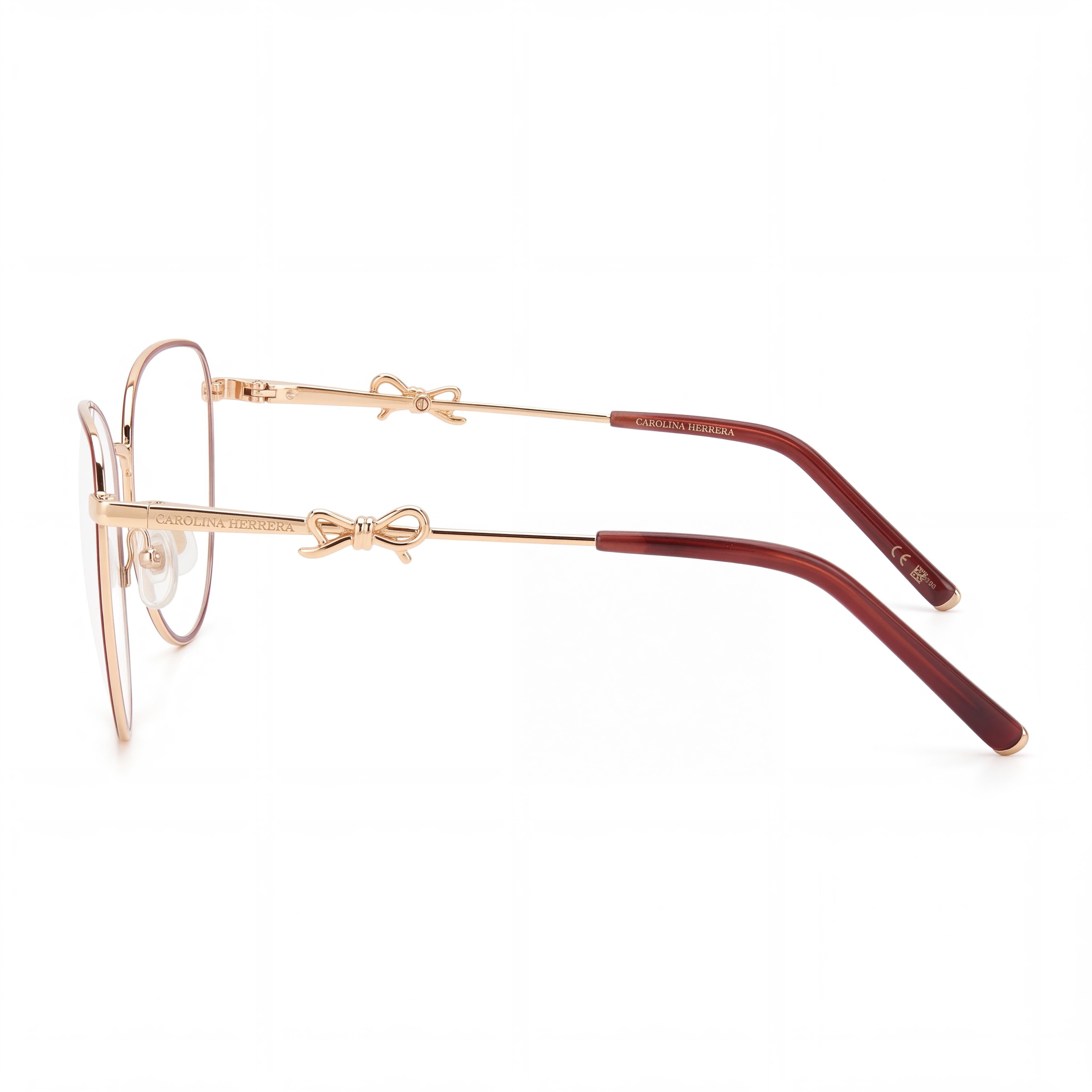 Gafas de sol Carolina Herrera clásicas para mujer, color rojo y dorado, metálicas, no polarizadas, con lentes multicolor, 56mm, Photo 3