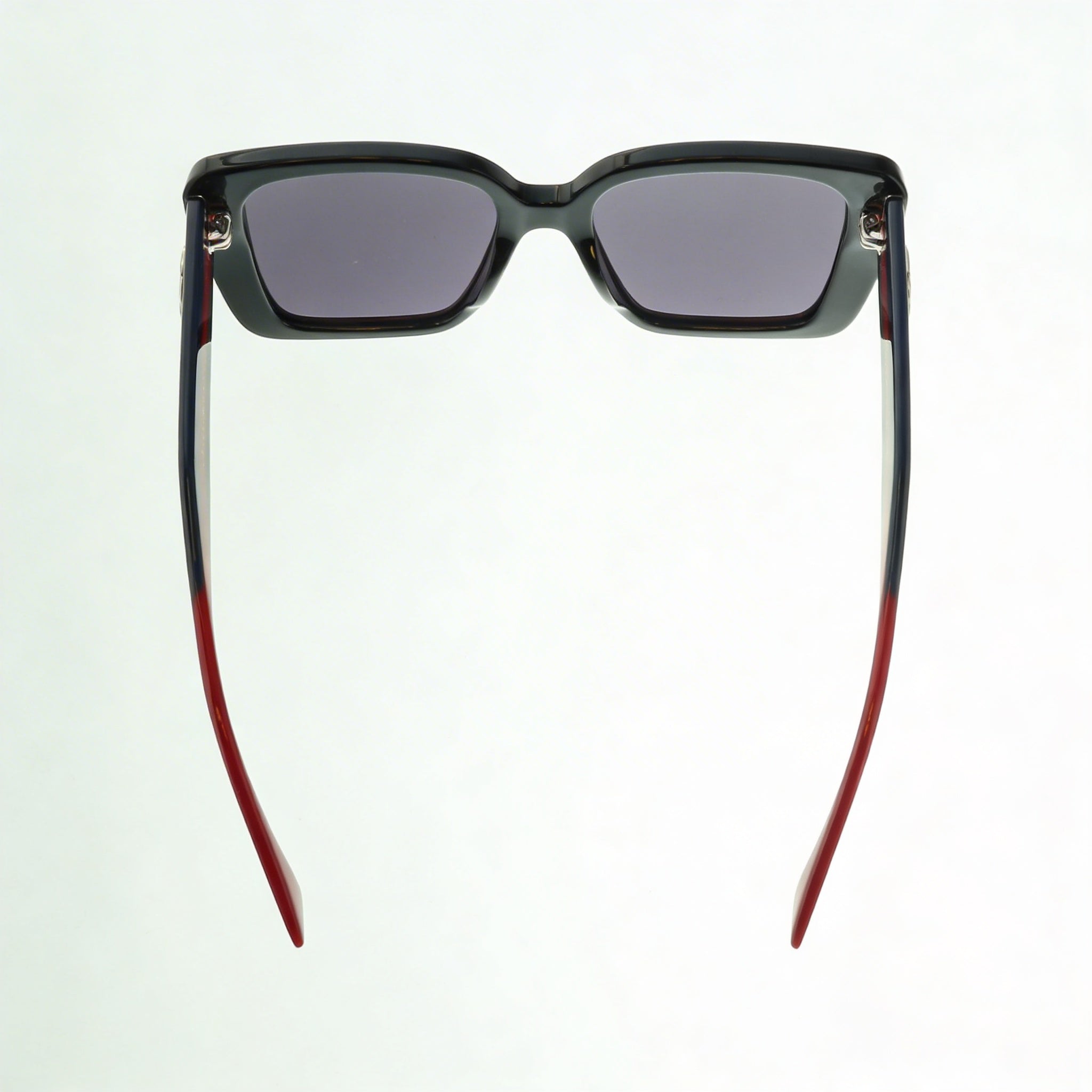 Gucci GG1861S Women's Butterfly Sunglasses Black, Blue & Red Plastic Frame Dark Violet Non-Polarized 100% UV Protection 53mm, Photo 2