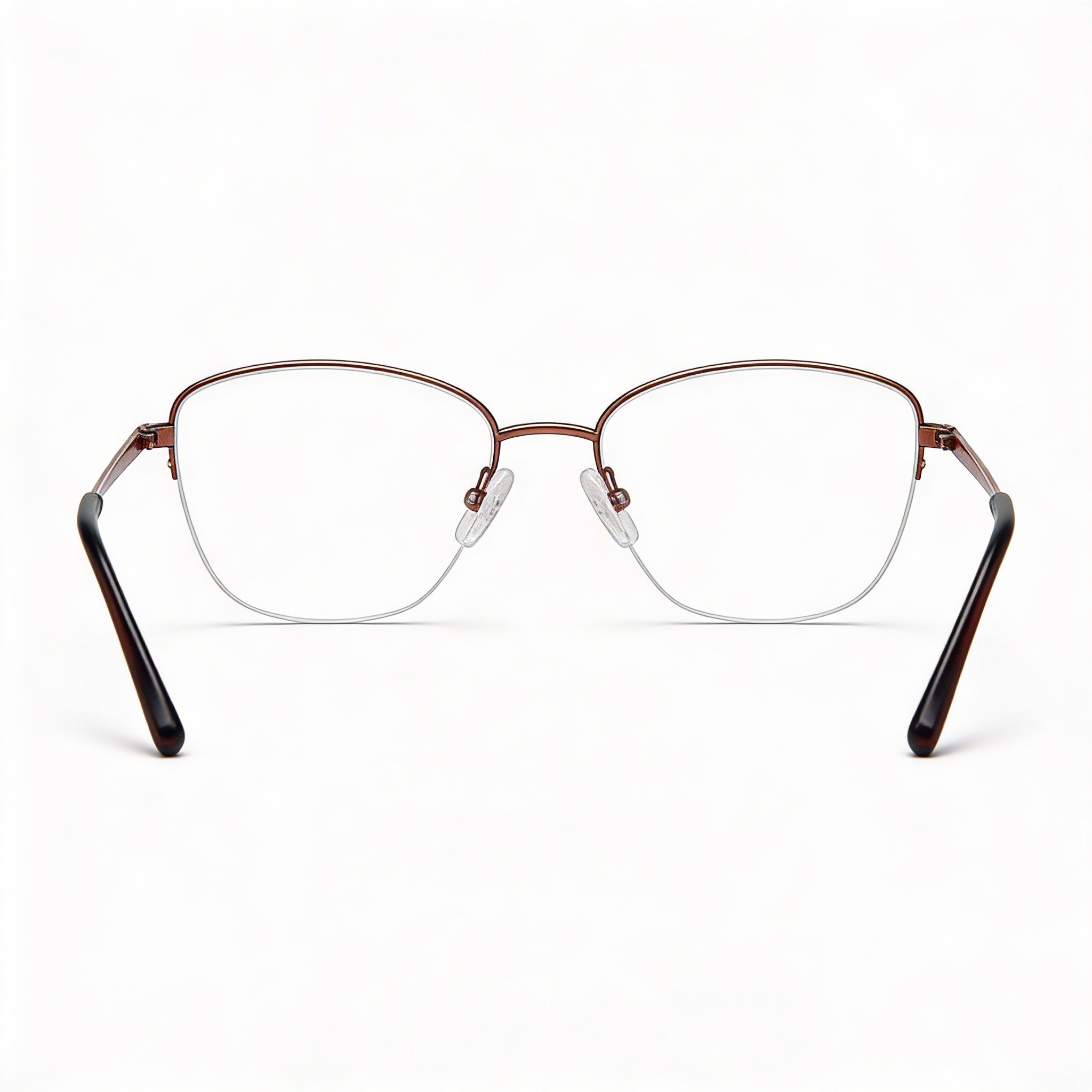 Adensco Ad 252 Men's Burgundy Metal Frame Clear Polycarbonate Lens Eyewear, Size 53-17-140, Photo 3
