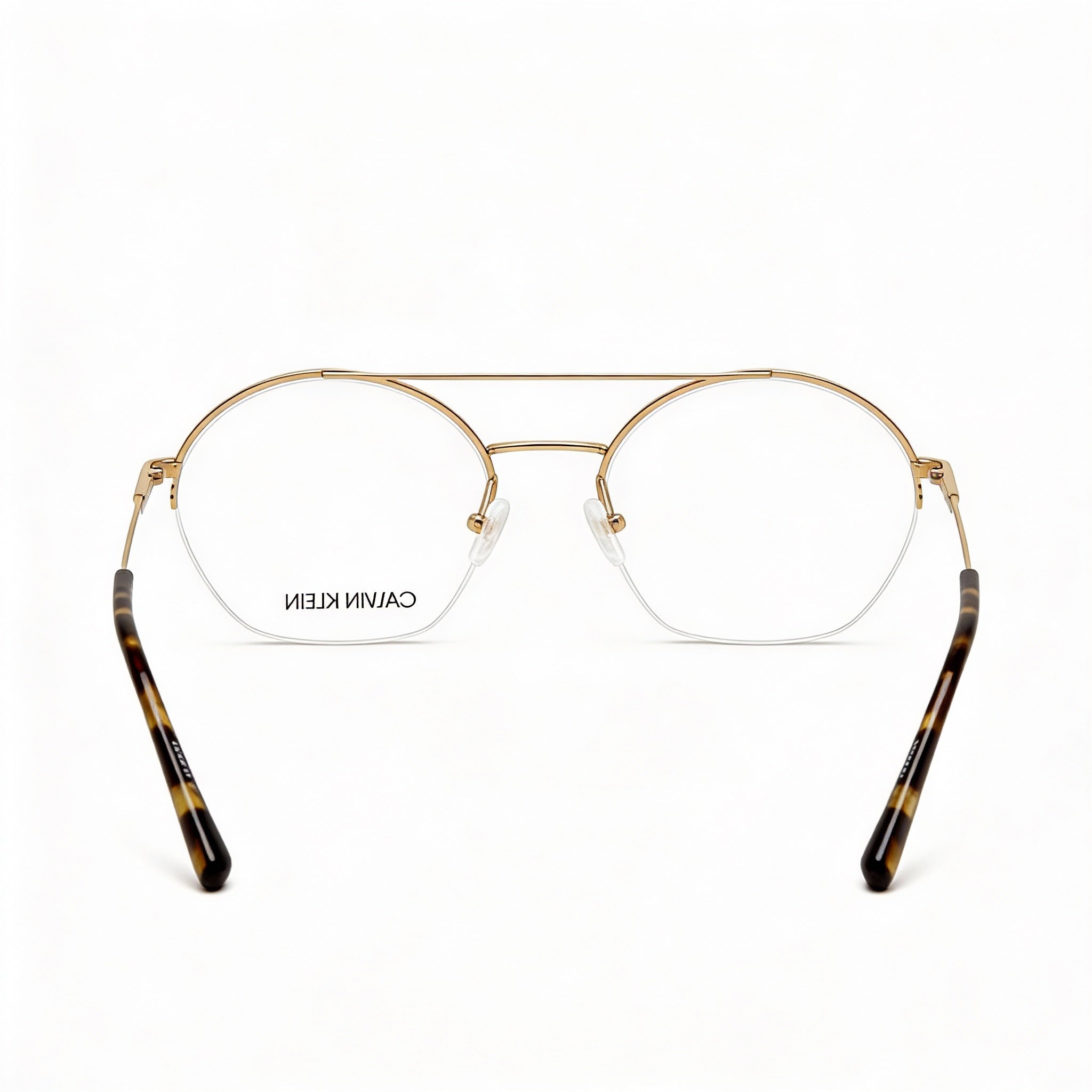 Calvin Klein Ck20110 Women's Gold Acetate Pilot Frame Eyeglasses with Polycarbonate Lenses 52-19-140mm, Photo 3