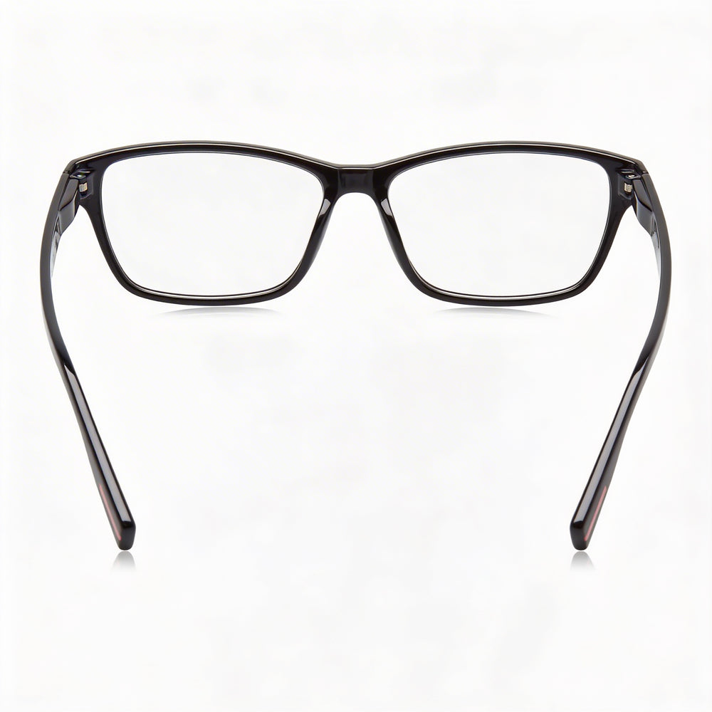 Lacoste Modern Women's Optical Eyeglasses, featuring an Injected Frame in Black, designed with a 50mm lens width.