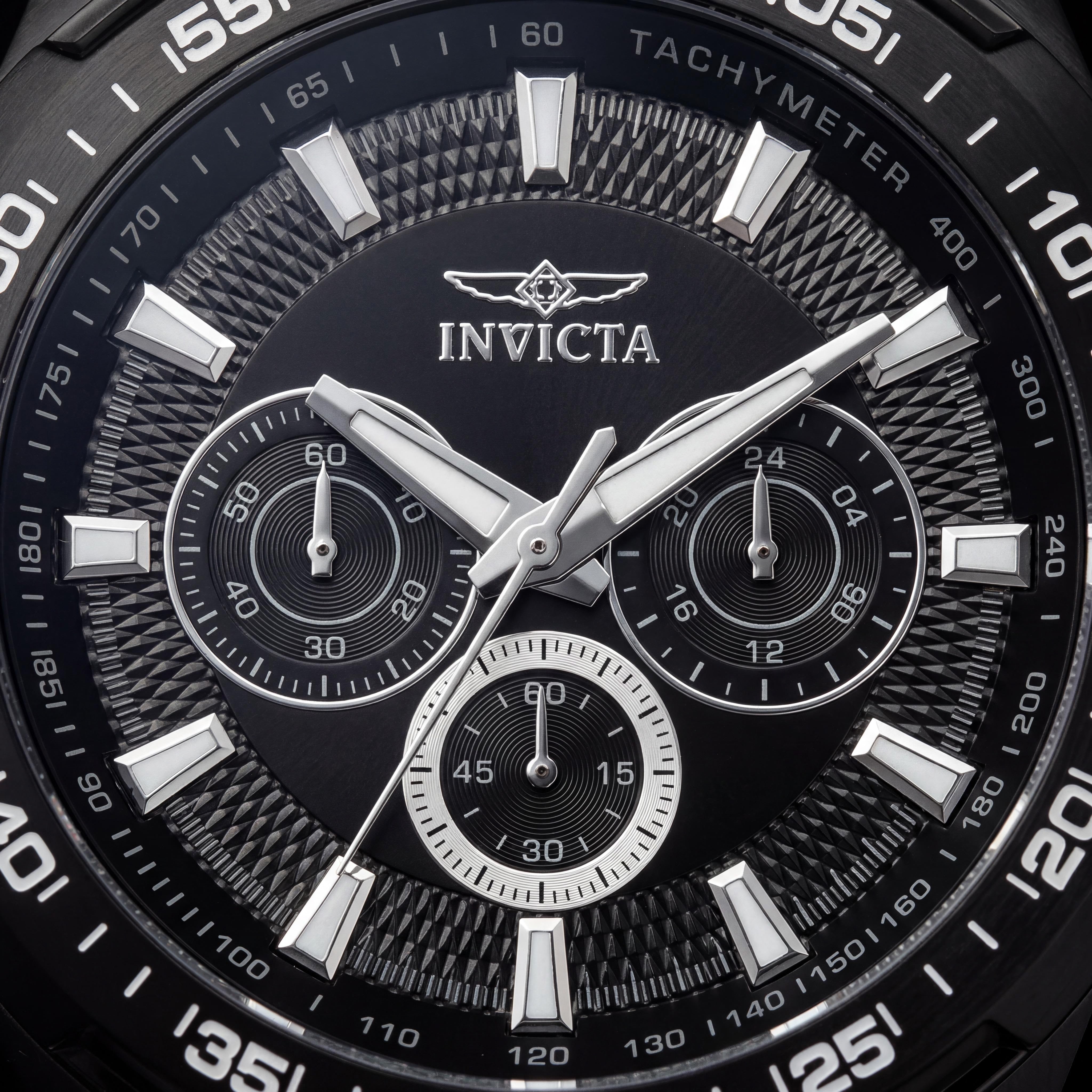 Invicta Speedway Quartz Movement Men's Black Ion-Plated Stainless Steel Watch 48mm, Photo 2