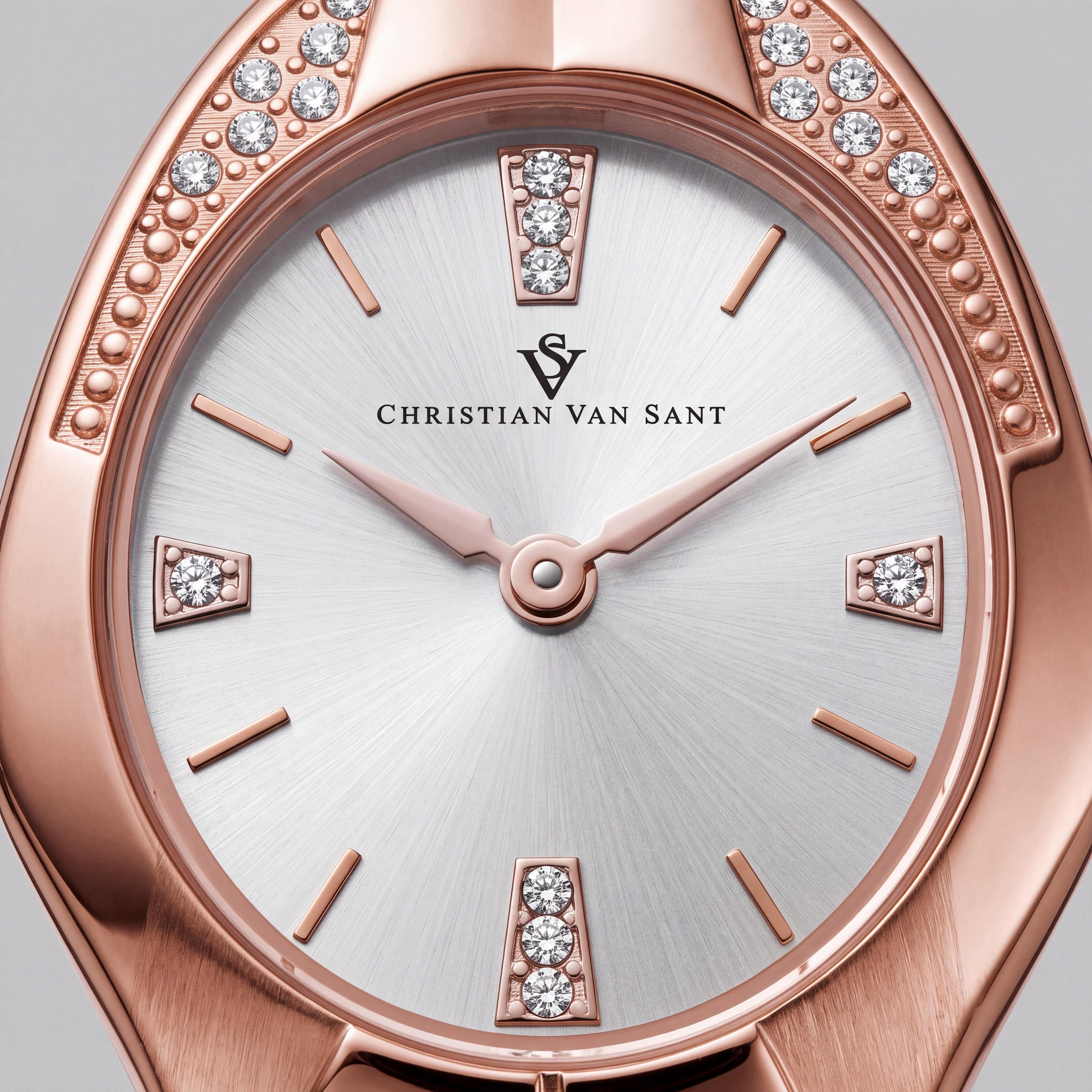 Christian Van CV0887 Sant bracelet Women's Silver Stainless Steel Case & Bracelet Watch with Silver Dial & Quartz Movement, Photo 2
