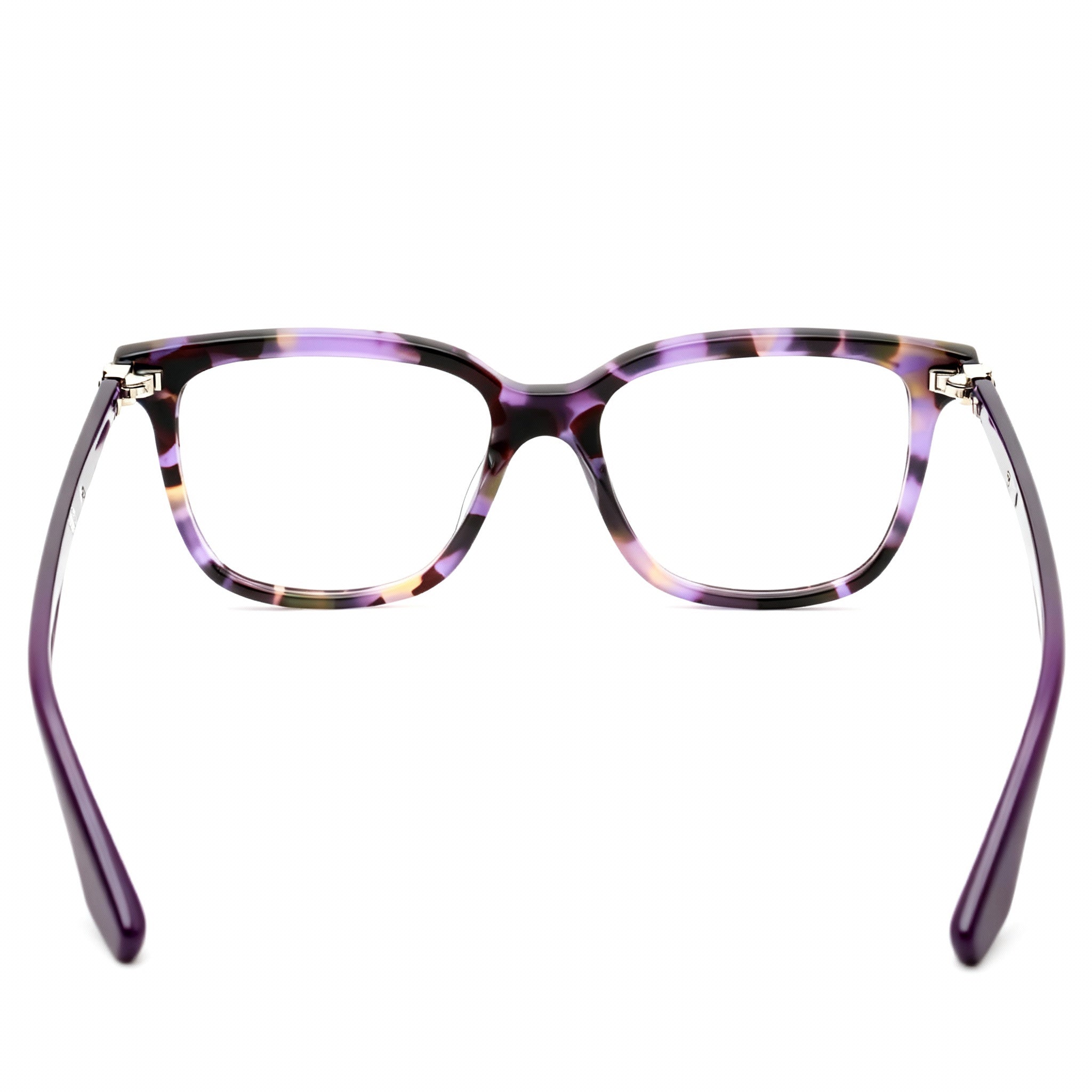 GUESS Modern Women's Plastic Frame Eyeglasses, Violet Frame, Blue Tortoise Non-Polarized Lenses, 49-15-140, Photo 3