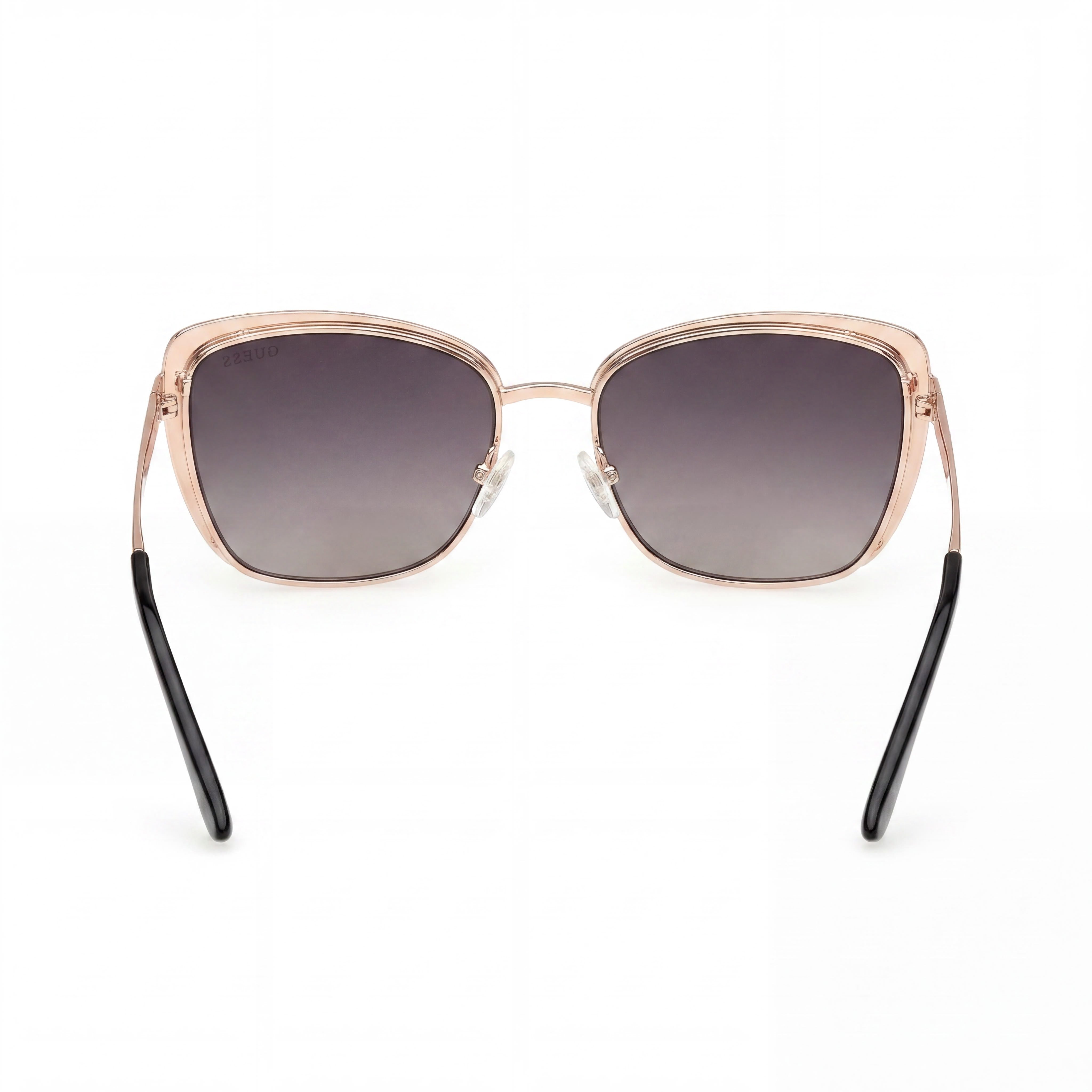 GUESS GU00218 Casual Unisex Shiny Rose Gold Metal Non-Polarized Sunglasses 57mm, Photo 4