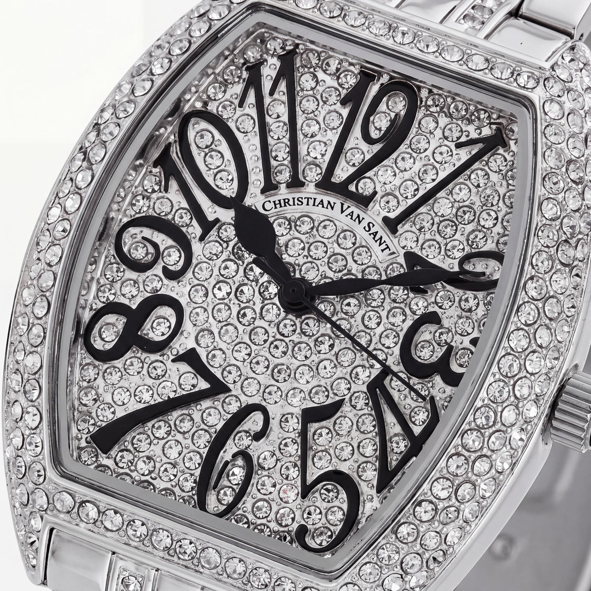 Reloj Christian Van Sant de cuarzo para mujer, de acero inoxidable plateado con esfera plateada y bisel de cristal, Photo 2