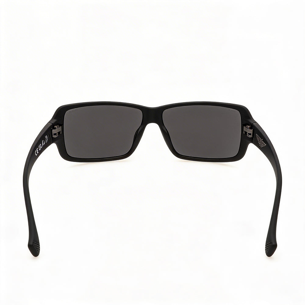 Gafas de sol Police Casual para hombre con montura inyectada, montura negra mate, lentes de policarbonato ahumado, 65-14-115 mm