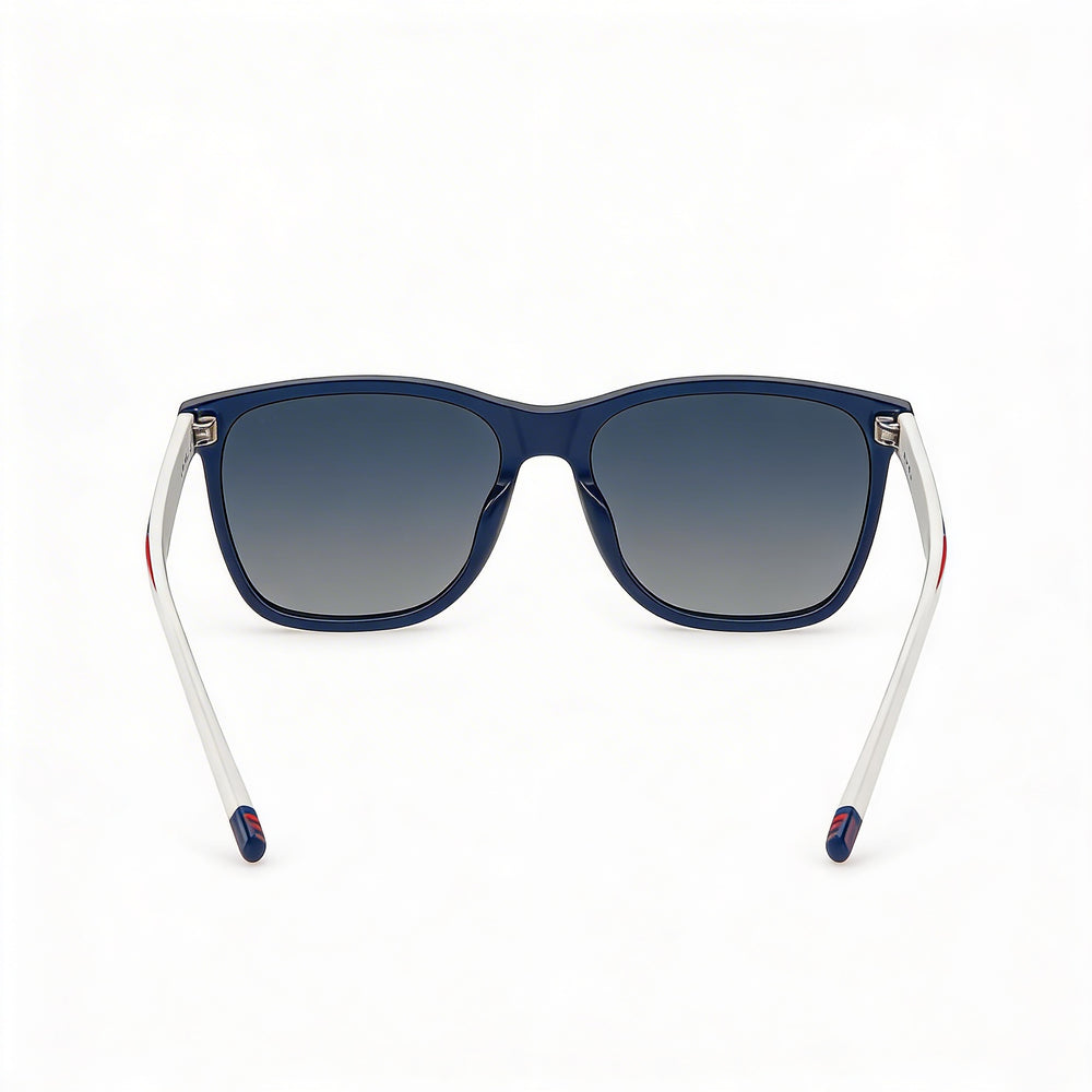 Fila Sfi461 para hombre, armazón azul, lentes azules degradados no polarizados de 56 mm con protección UV