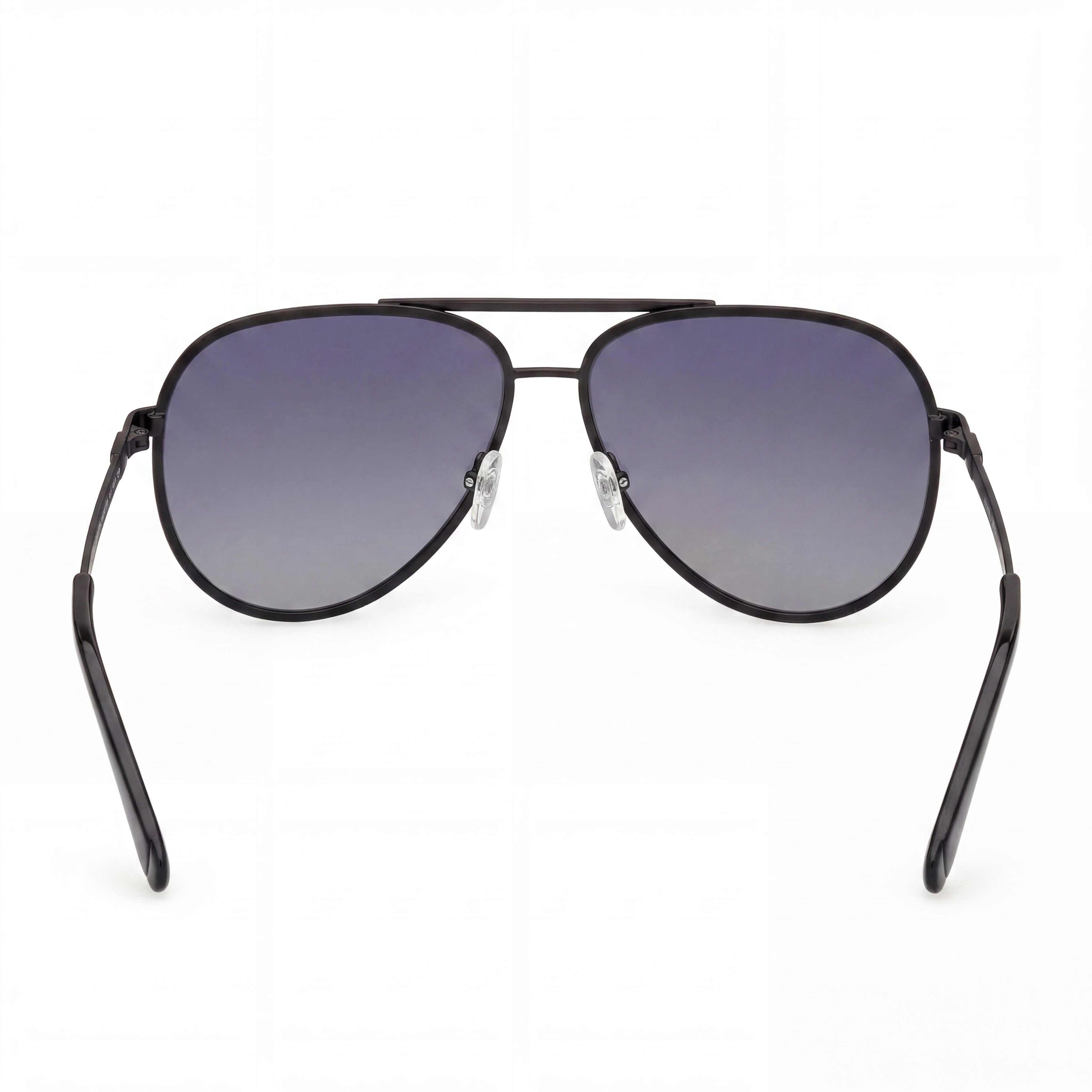 GUESS Gu00209 Gafas de sol unisex con montura metálica negra mate, lentes ahumadas no polarizadas y protección UV 400 61-14-145, Photo 4