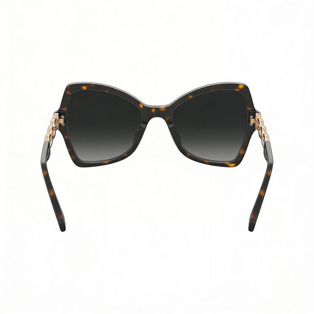 Gafas de sol Moschino MOS099S para mujer, estilo casual, de acetato Havana, sin polarizar, con protección UV, lentes azules, 54 mm